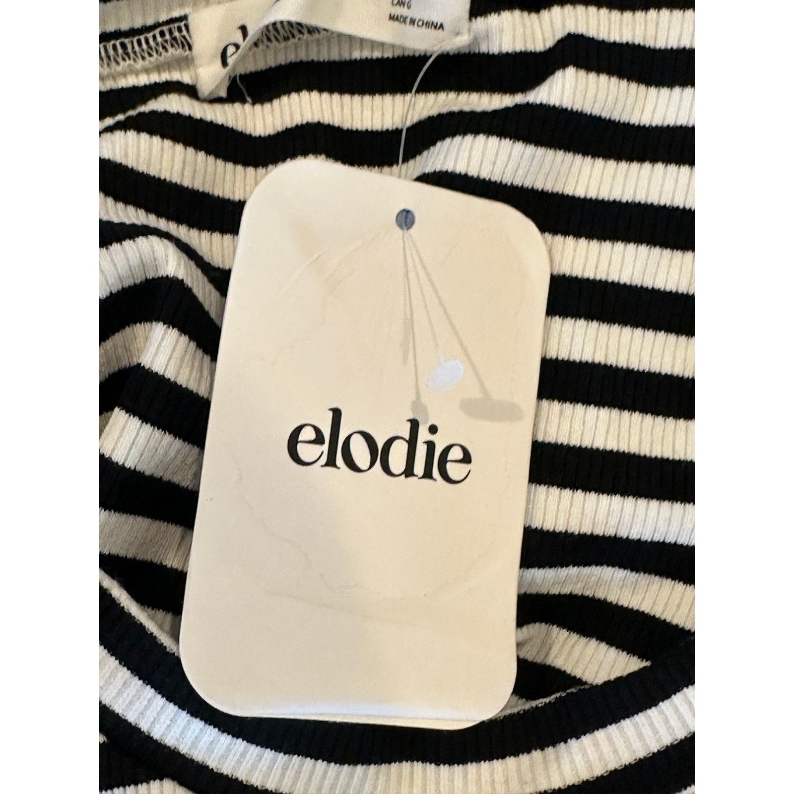 Other Elodie Women's Sleeveless Ribbed Black White Tank Top L NWT Size L / US 10 / IT 46 - 10 Thumbnail