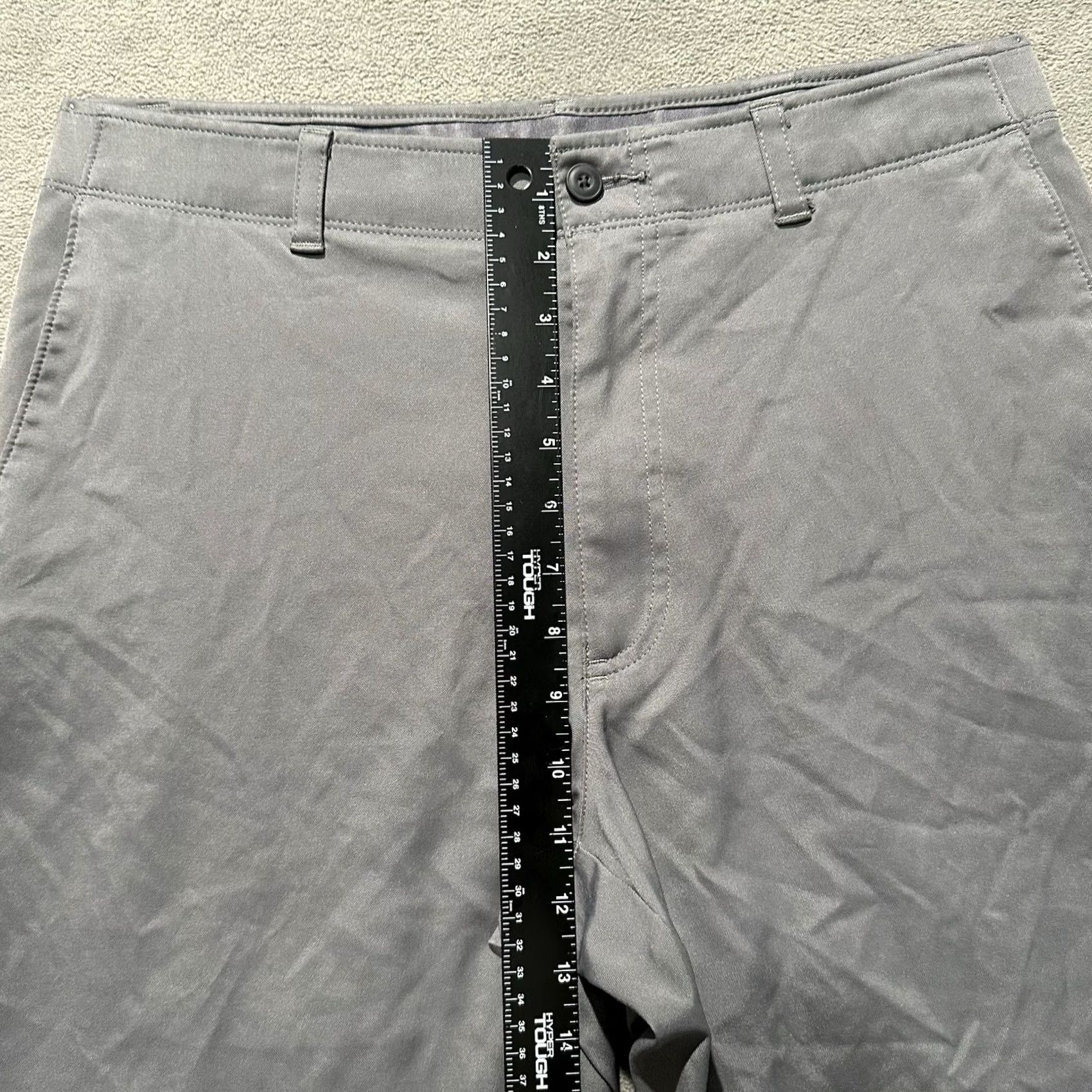 PGA Tour PGA TOUR Shorts Mens 32 Gray Chino Stretch Performance EUC Casual Travel Regular Inseam 9" Slash Pocket Golf Size US 32 / EU 48 - 5 Thumbnail