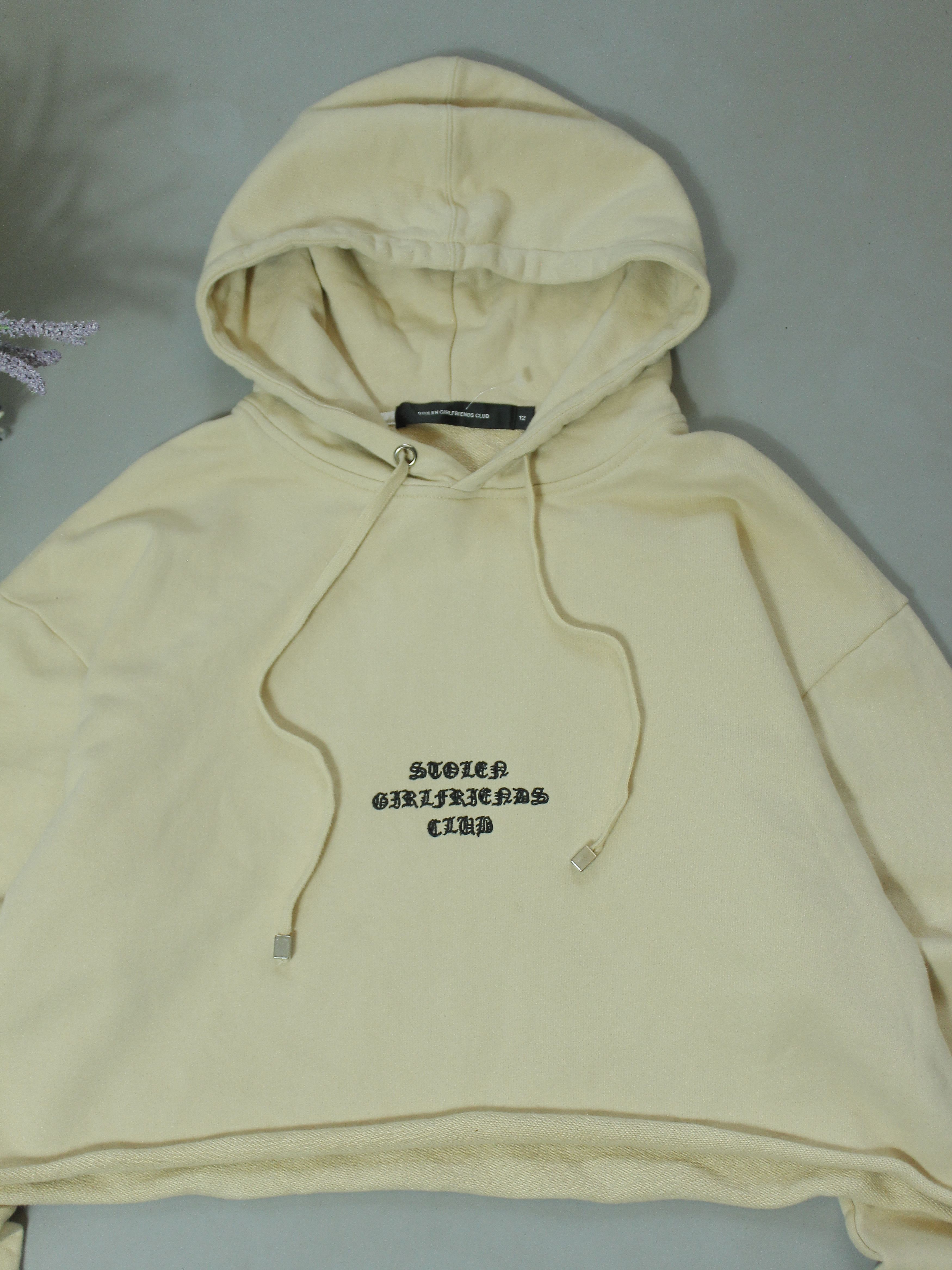 Stolen Girlfriends Club SGC CROP TOP WOMENS HOODIE OVERSIZE CENTER LOGO EMBROIDED Size M / US 6-8 / IT 42-44 - 2 Thumbnail