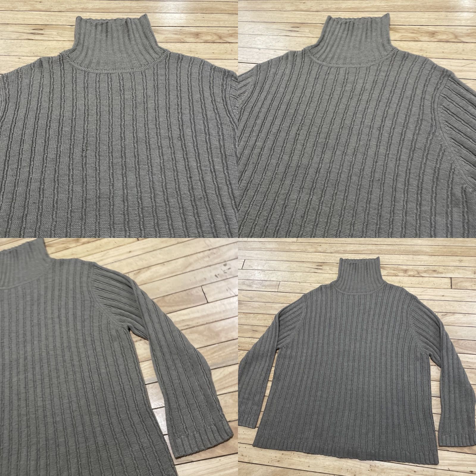 Vintage VINTAGE Tribeca 90s/y2k Brown Wool Turtleneck Sweater XXL Ribbed Knit Pullover Mulher? Size XXL / US 16-18 / IT 52-54 - 10 Thumbnail