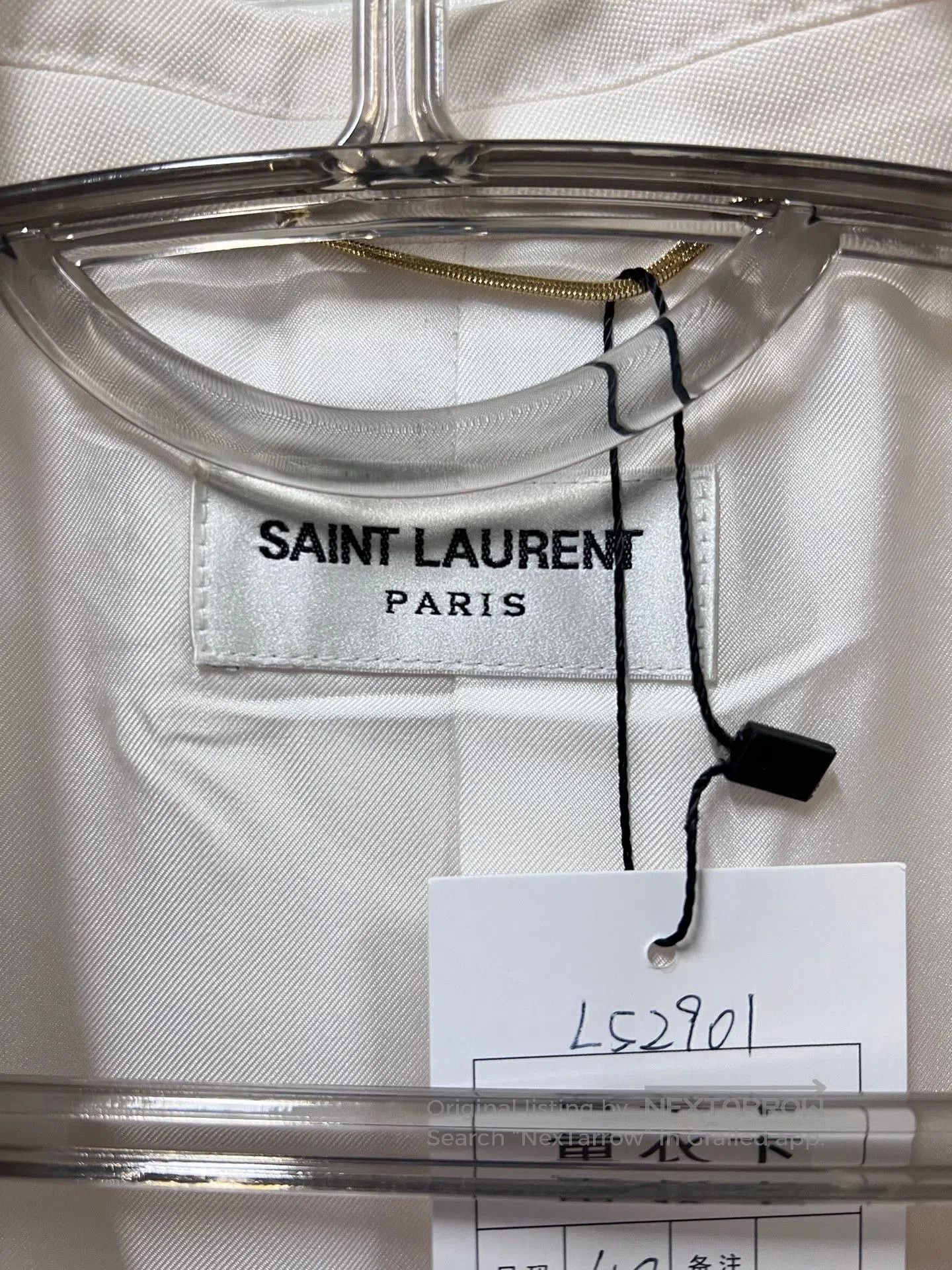 Saint Laurent Paris Saint Laurent Beige Single-Button Blazer. Size S / US 4 / IT 40 - 3 Thumbnail