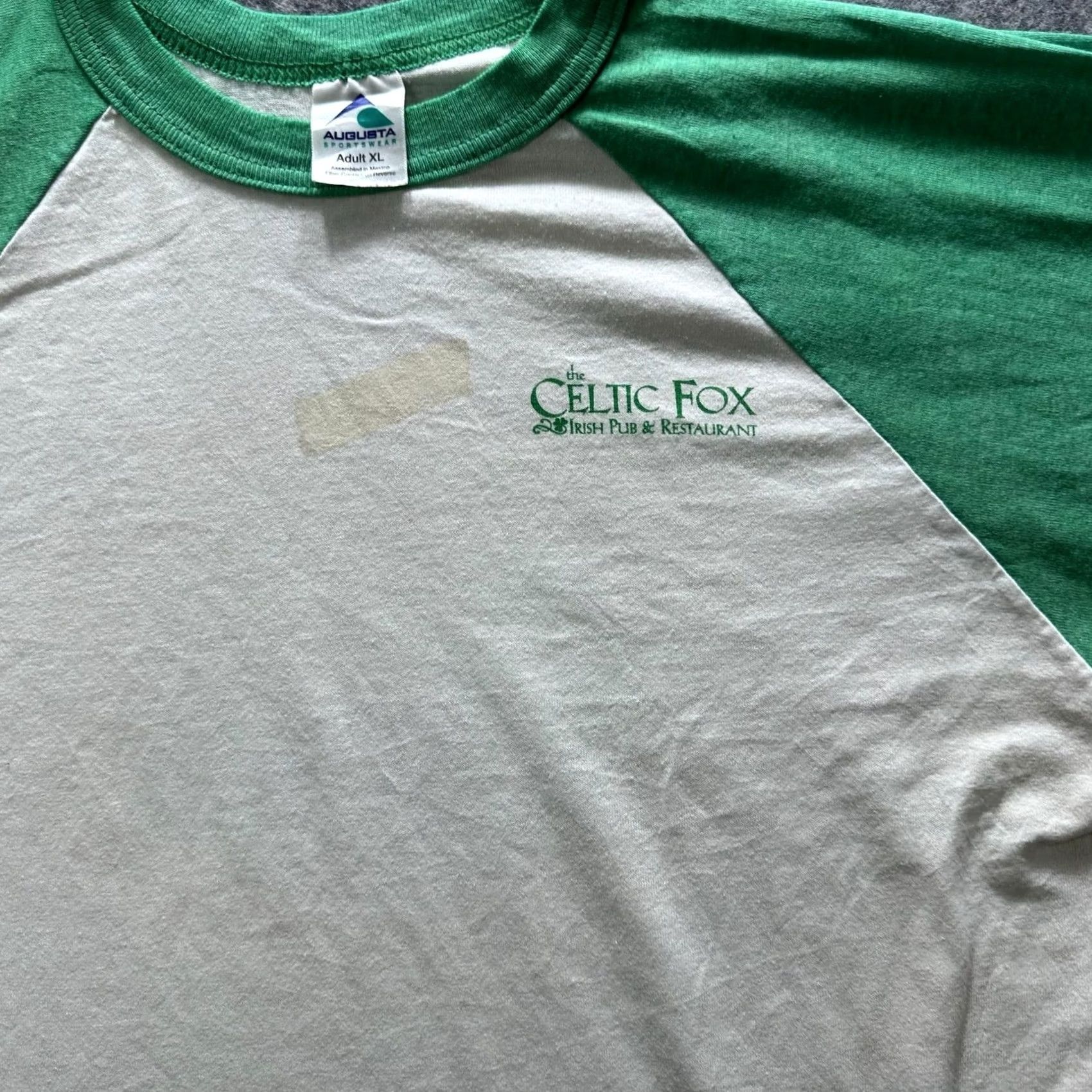 Augusta Sportswear VINTAGE Augusta Sportswear Shirt Mens XL White Celtic Fox Logo Tee Raglan Size US XL / EU 56 / 4 - 2 Thumbnail