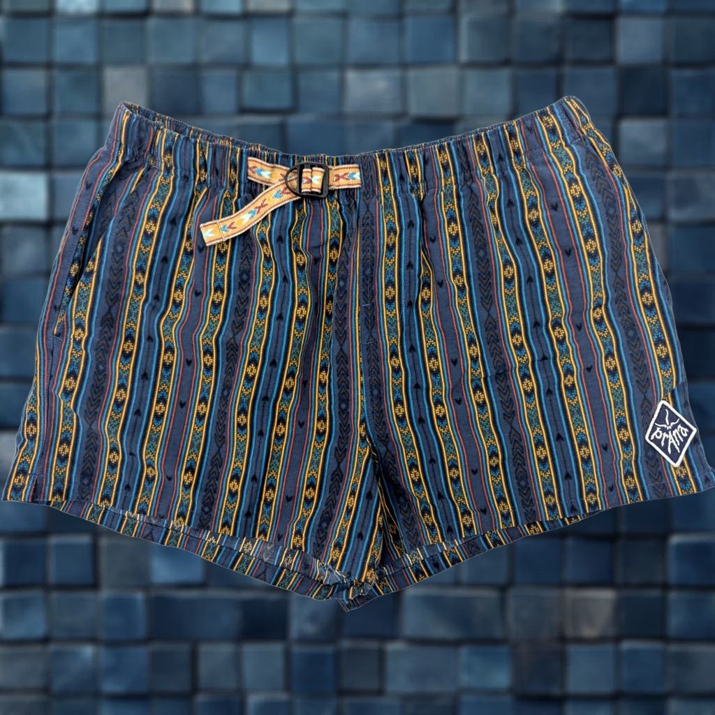 Prana prAna Indio Heritage Short Dark Sky Aztec Boho Belted Shorts, Women XS (27x3) Size 26" / US 2 / IT 38 - 1 Thumbnail
