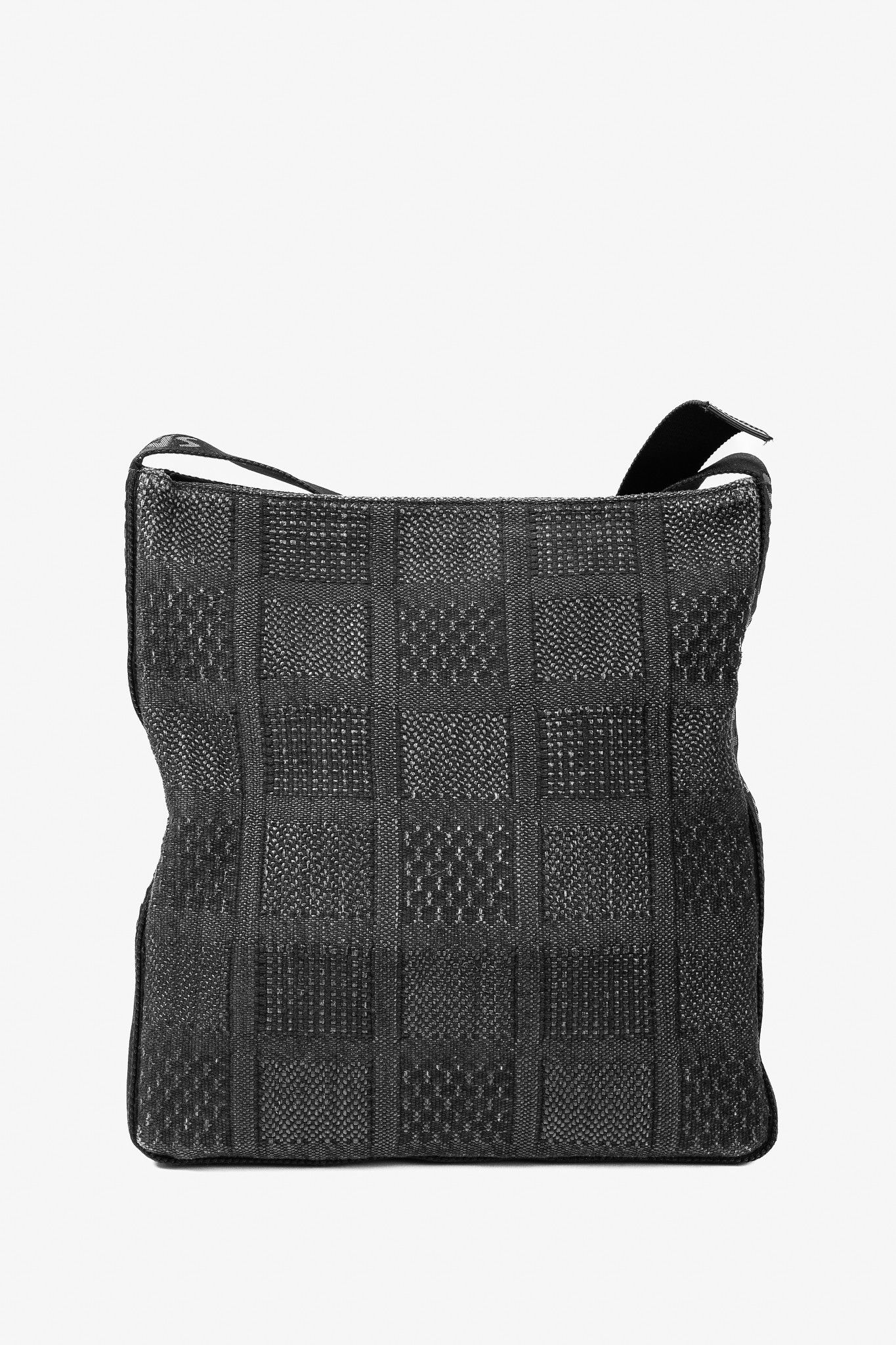 Salvatore Ferragamo Salvatore Ferragamo Black Patterned-Jacquard Zippered Tote Size ONE SIZE - 4 Thumbnail