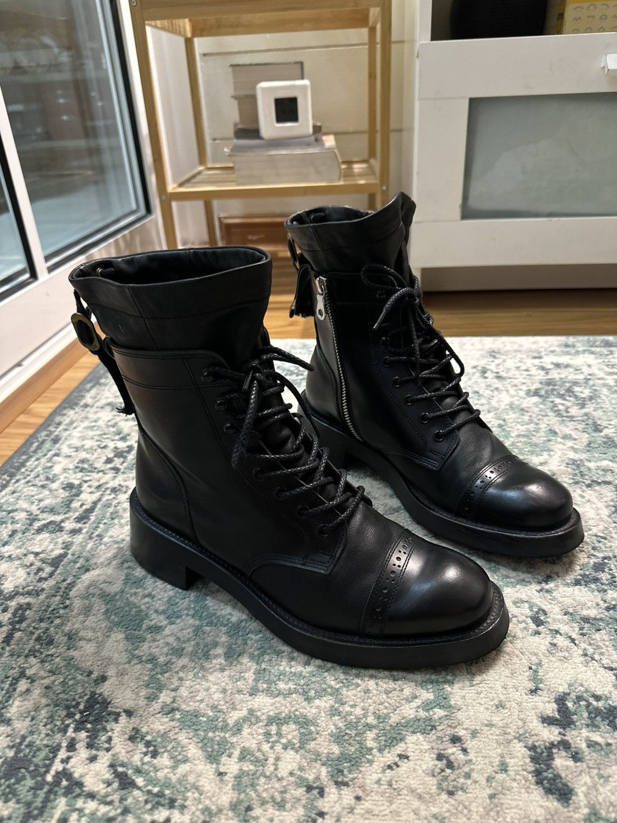 Maison MIHARA YASUHIRO Miharayasuhiro Double Layer Leather Combat Boots Size US 6 / EU 39 - 6 Thumbnail