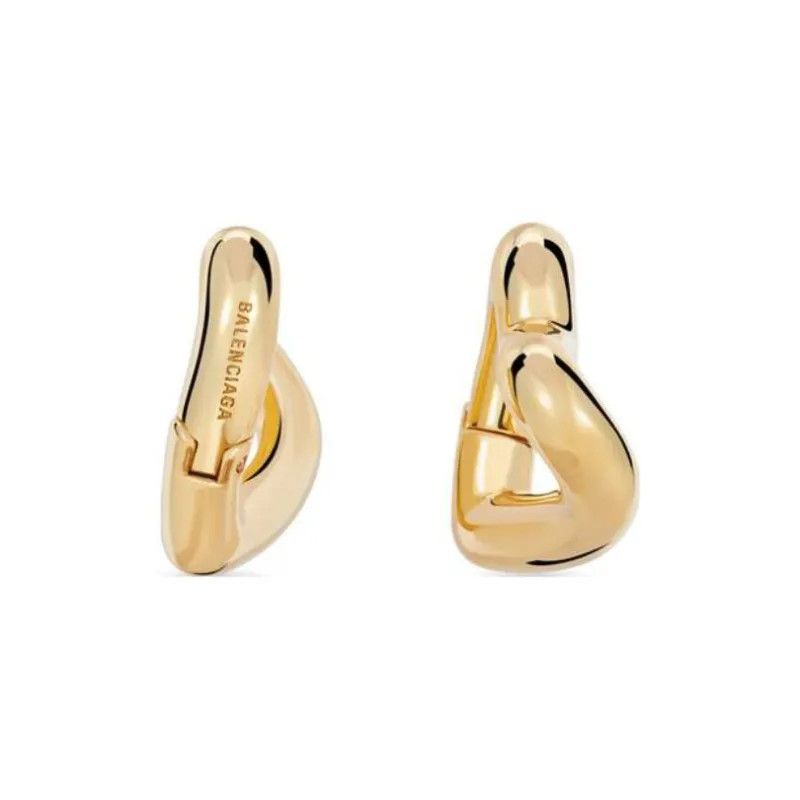 Balenciaga o1bcso1str0325 Size: OS / Loop Heart Earrings in Gold Size ONE SIZE - 3 Thumbnail