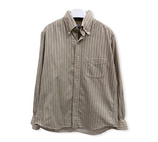 image of Blangrayish Striped Design Flannel Shirt, Men's (Size Medium)