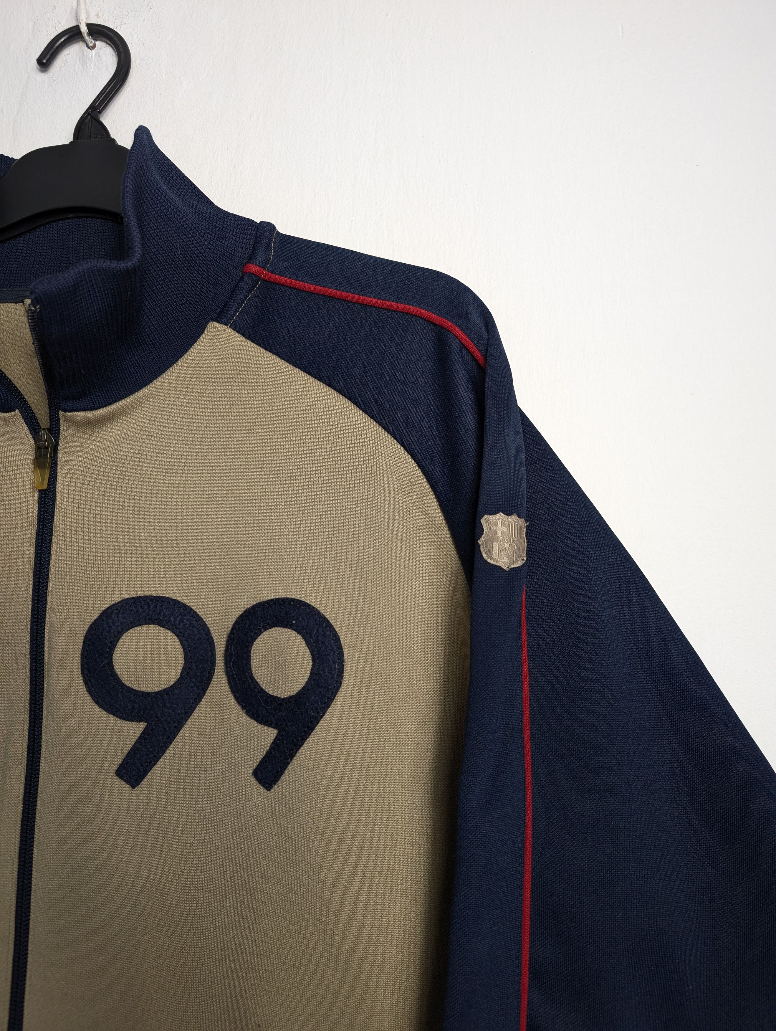 Nike × Vintage Vintage Nike 00s Track Jacket FC Barcelona Training Warmup Size US XL / EU 56 / 4 - 3 Thumbnail
