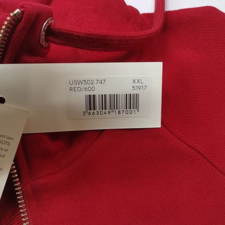 AMI AMIPARIS Red Heart Logo Half-Zip Hoodie -2507 Size US XXL / EU 58 / 5 - 5 Thumbnail