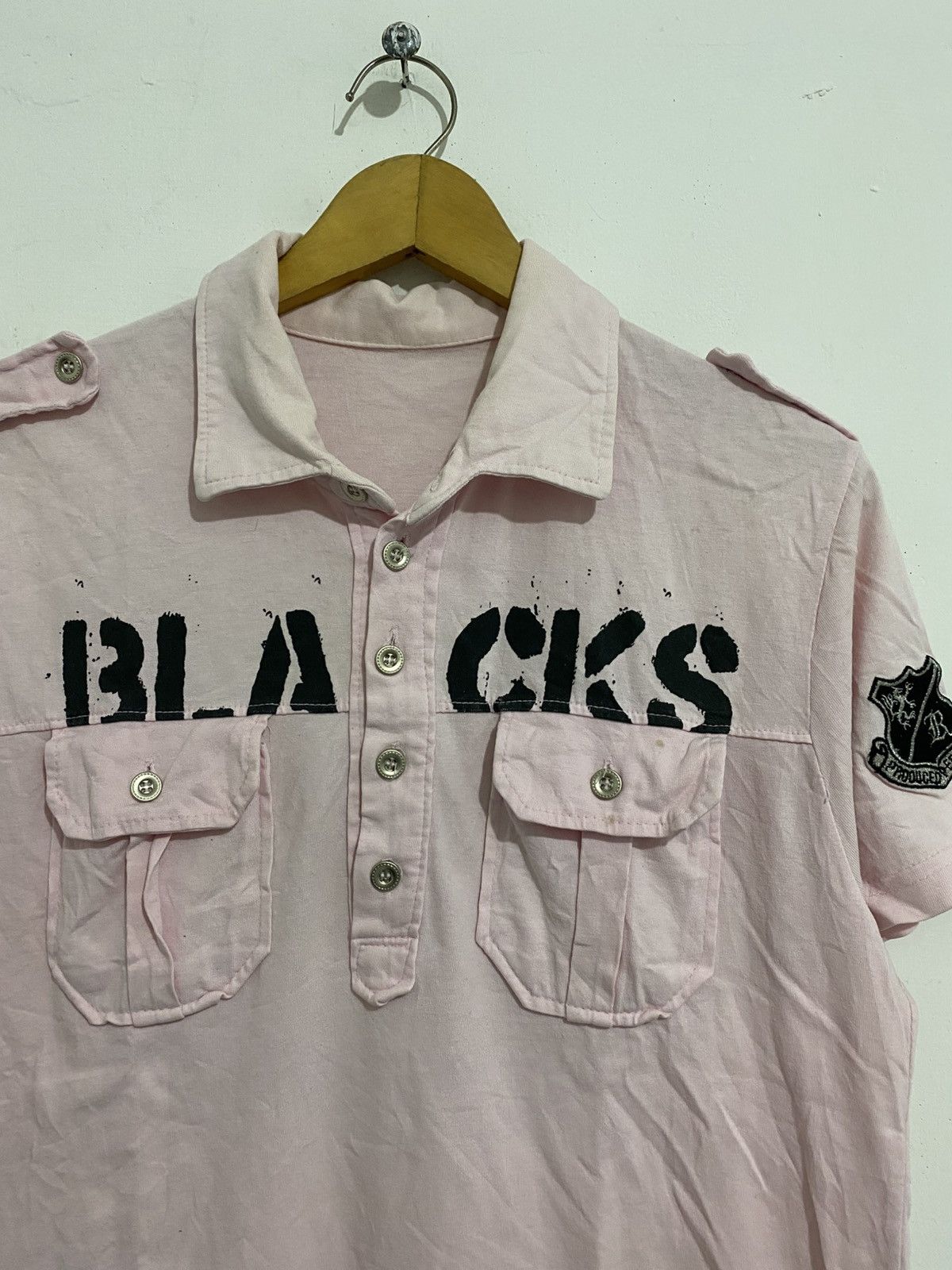 Isamu Katayama Backlash Japanese poem polo shirt black archived styled AA0026 Size US M / EU 48-50 / 2 - 2 Thumbnail
