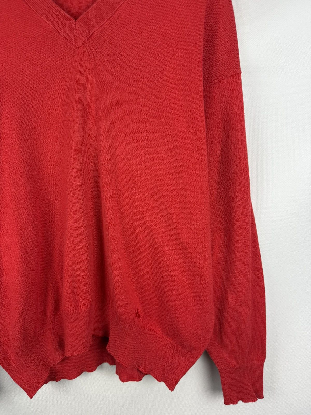 Burberry × Vintage Burberrys Vintage Men’s V-neck Cotton Sweater Pullover Size US XL / EU 56 / 4 - 6 Thumbnail
