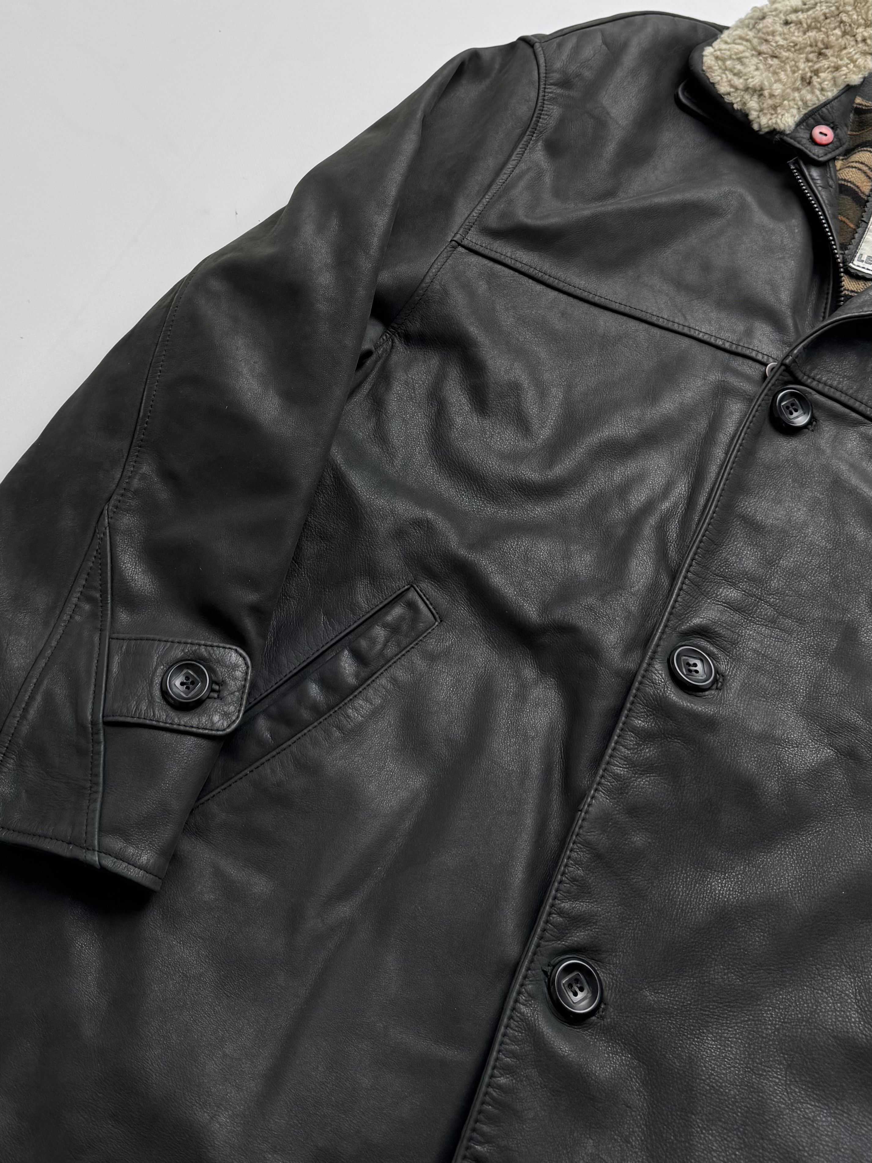Vintage Vintage Heavy Leather Jacket B8(V406)E2 Size US XXL / EU 58 / 5 - 3 Thumbnail