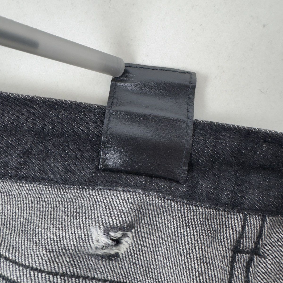 Dior × Hedi Slimane S/S2004 “Strip” Wax-Coated Distressed Denim Size US 30 / EU 46 - 9 Thumbnail