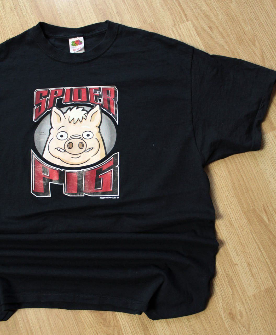 The Simpsons 🔥 2007 Spider Pig The Simpsons Vintage Cartoon Movie T Shirt Size US XL / EU 56 / 4 - 1 Thumbnail