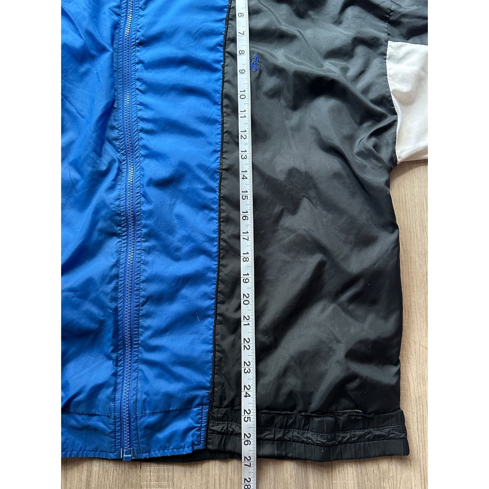 Adidas Vintage USA Olympics Adidas Black Blue Windbreaker Jacket Size US XL / EU 56 / 4 - 5 Thumbnail