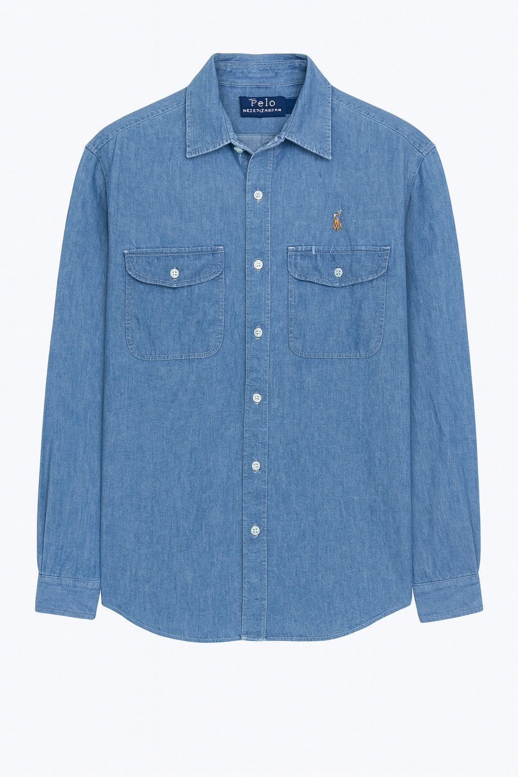 Vintage Vintage Polo Member’s Staff Denim Long Sleeve Shirt Size US M / EU 48-50 / 2 - 1 Thumbnail