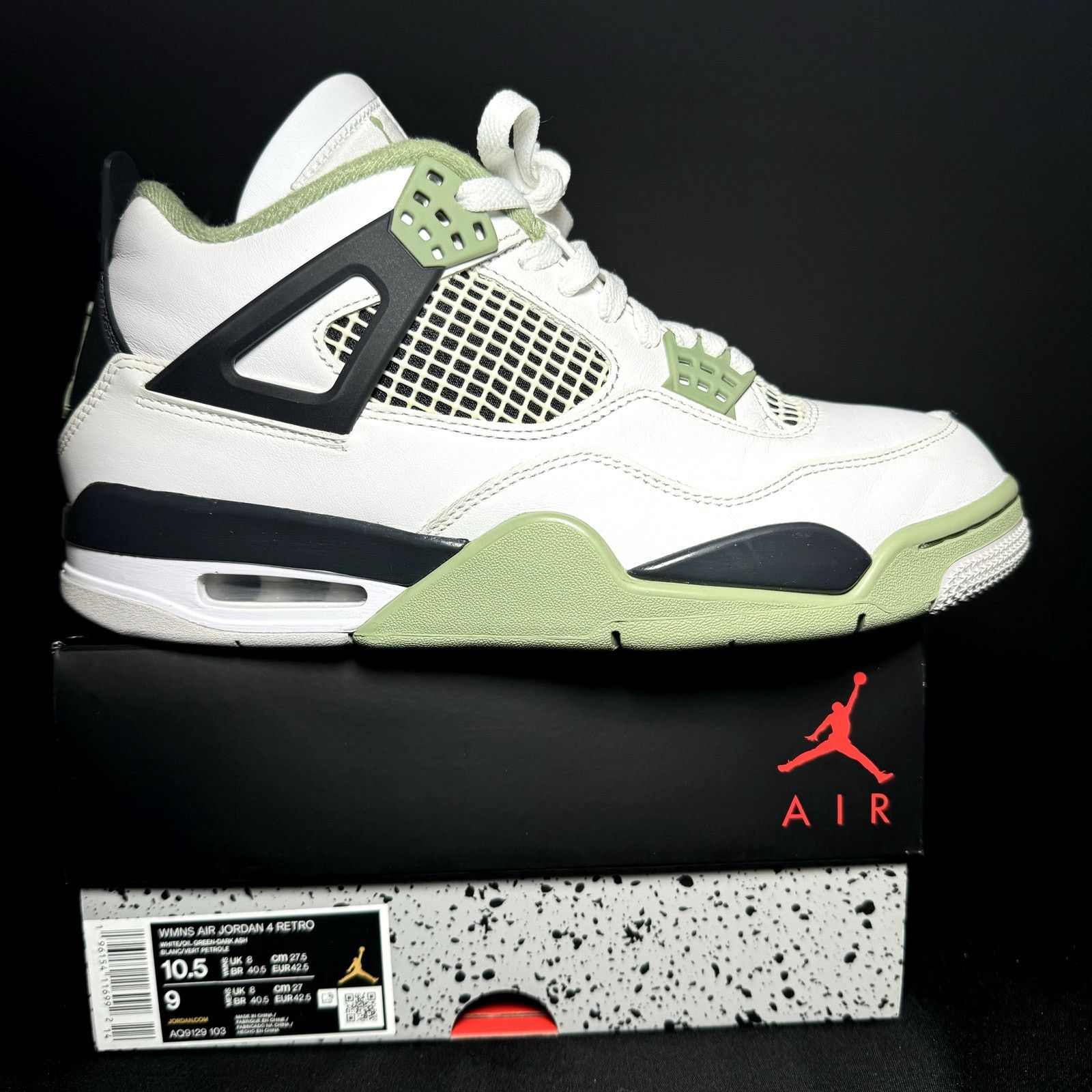 Jordan Brand × Nike Size 10.5 - Wmns Air Jordan 4 Retro Seafoam Women's Shoes Size US 10.5 / IT 40.5 - 1 Thumbnail