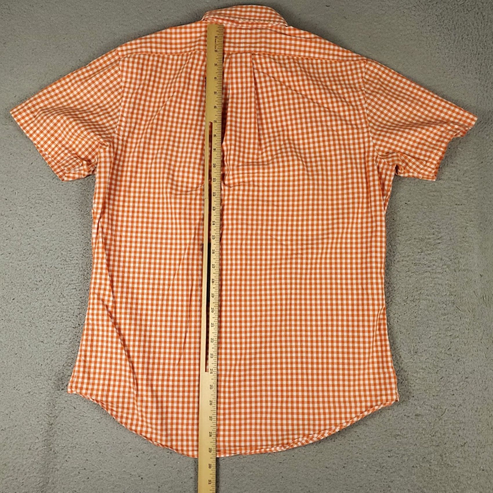 Ralph Lauren Ralph Lauren Shirt Mens Medium Orange Check Custom Fit Button Up Short Sleeve Size US M / EU 48-50 / 2 - 4 Thumbnail