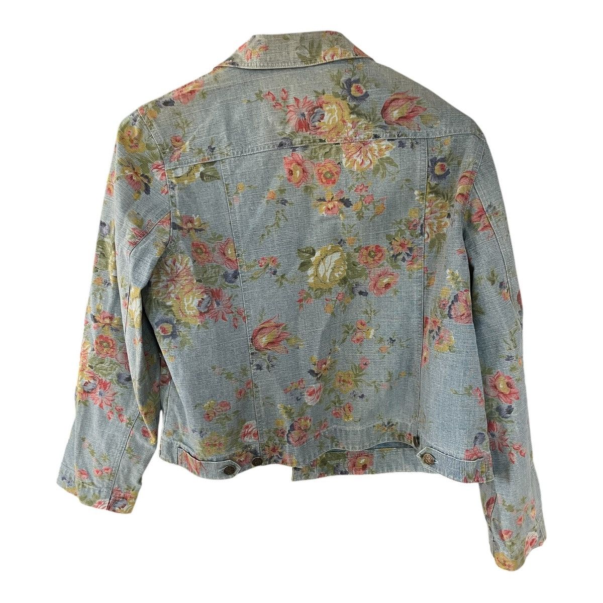 Other Vintage David Brooks Women's Floral Blue Denim Jacket Sz XL Size XL / US 12-14 / IT 48-50 - 2 Thumbnail