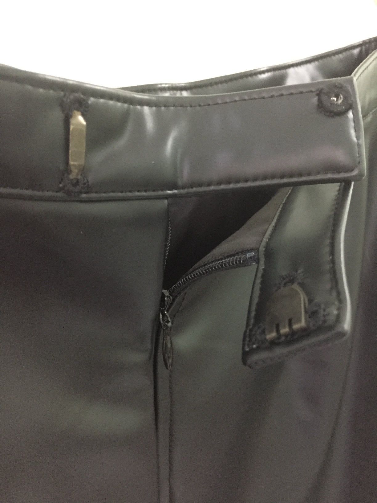 Comme des Garcons Homme Plus Hanae Mori x Comme des Garçons Black Faux Leather Skirt Size 26" / US 2 / IT 38 - 4 Thumbnail