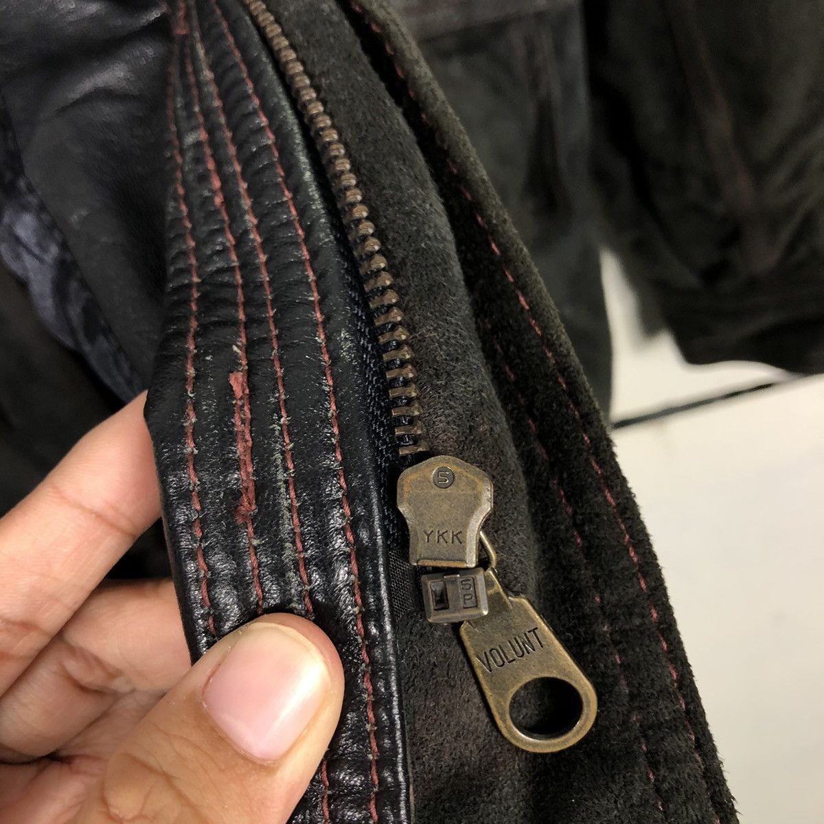 Japanese Brand × Vintage 📌Vintage Worker Hunting Leather Jacket Conceria Egeria Size US M / EU 48-50 / 2 - 19 Thumbnail
