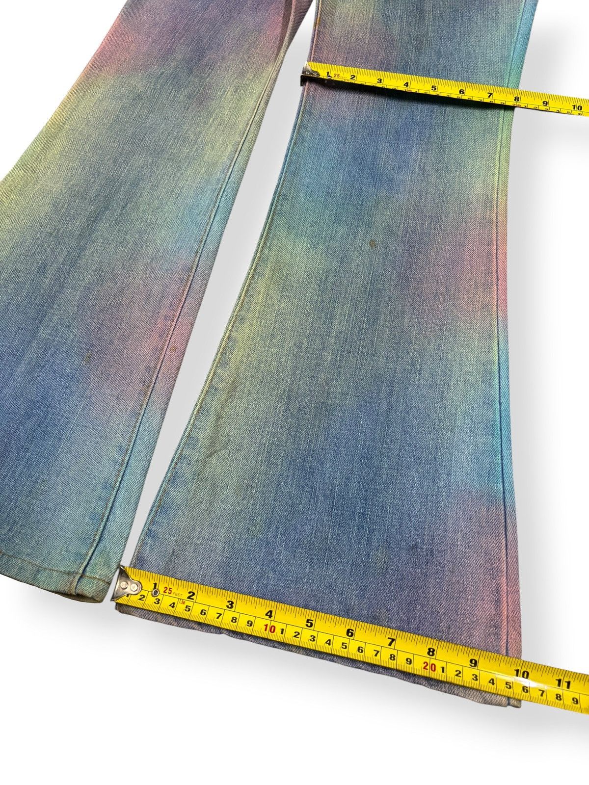 Wrangler Vintage Y2K Wrangler Rainbow Tie Dye Flare Bell Bottom Jeans Size 26" / US 2 / IT 38 - 14 Thumbnail