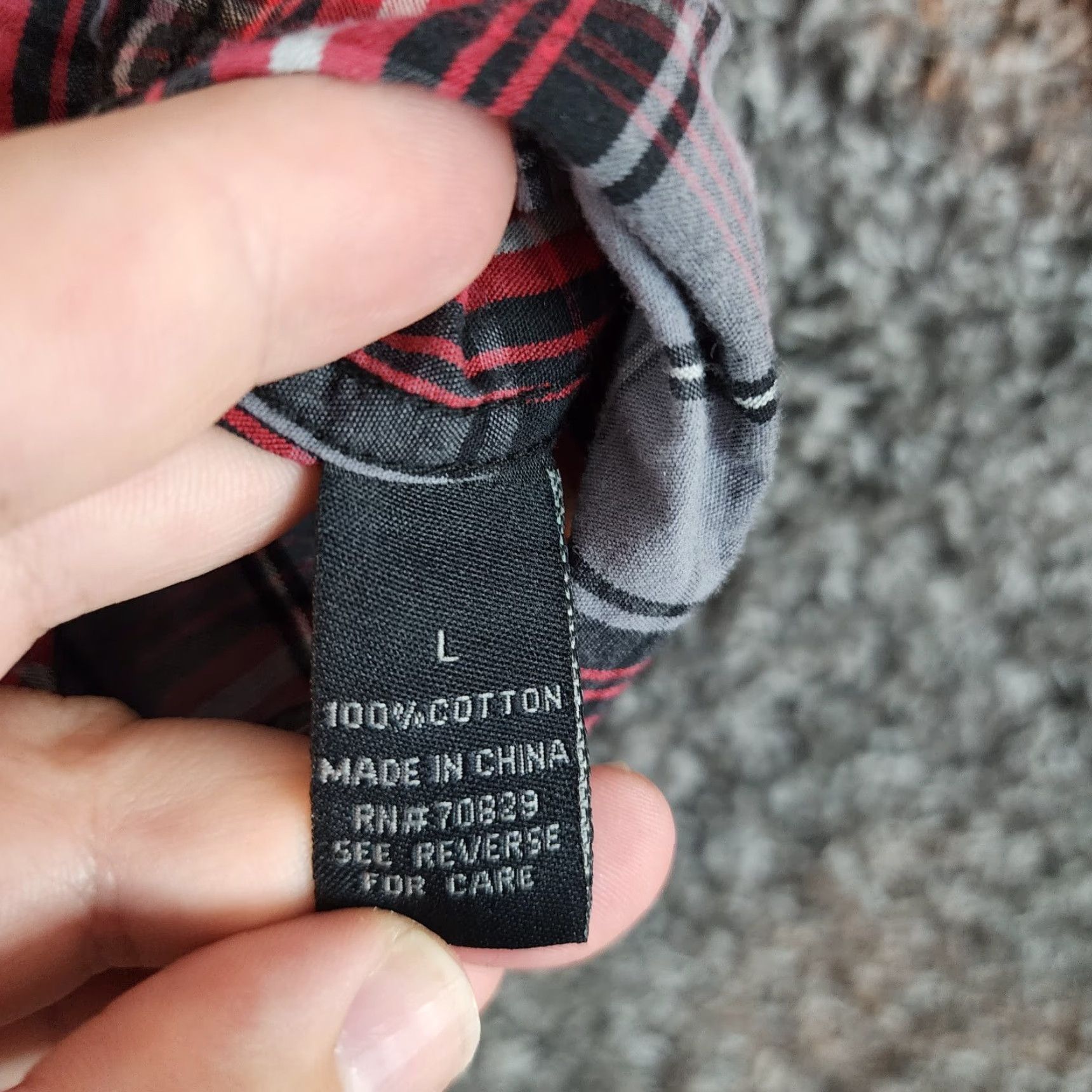 Buckle Black Buckle Black Mens Gray Red Plaid Long Sleeve Button-Up Size L Size US L / EU 52-54 / 3 - 5 Thumbnail
