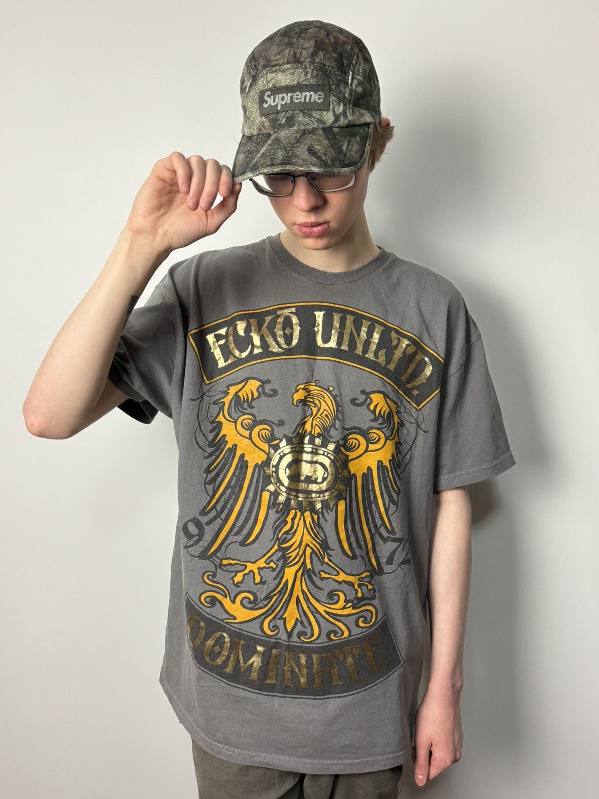 Ecko Unltd. Rare Ecko Unlimited Dominant Eagle Graphic Tee Vintage 00s Size US XL / EU 56 / 4 - 1 Thumbnail