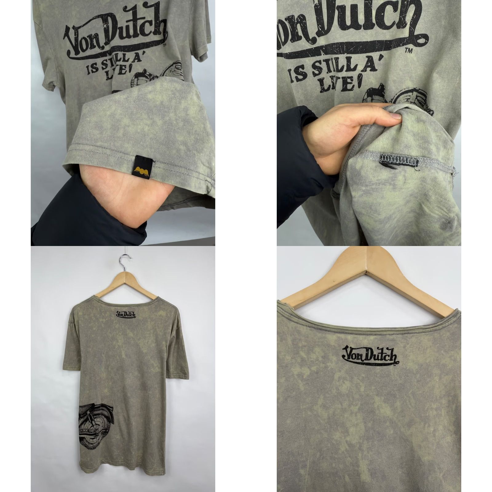 Von Dutch VINTAGE Von Dutch Motorcycle Choppers T-Shirt XL Green Mens 90s Rare VINTAGE Size US XL / EU 56 / 4 - 8 Thumbnail