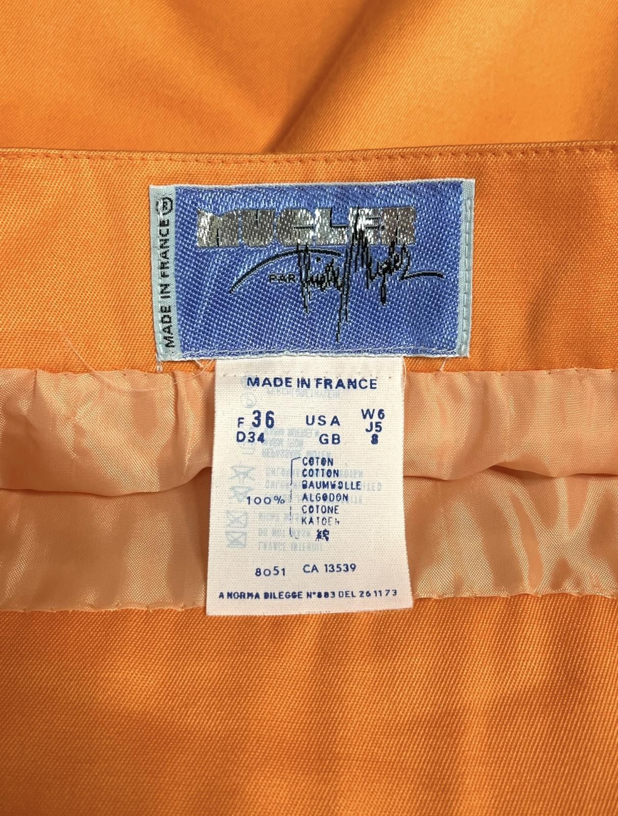 Thierry Mugler Vintage Thierry Mugler Orange Skirt Suit Set Blazer 36France Size S / US 4 / IT 40 - 5 Thumbnail