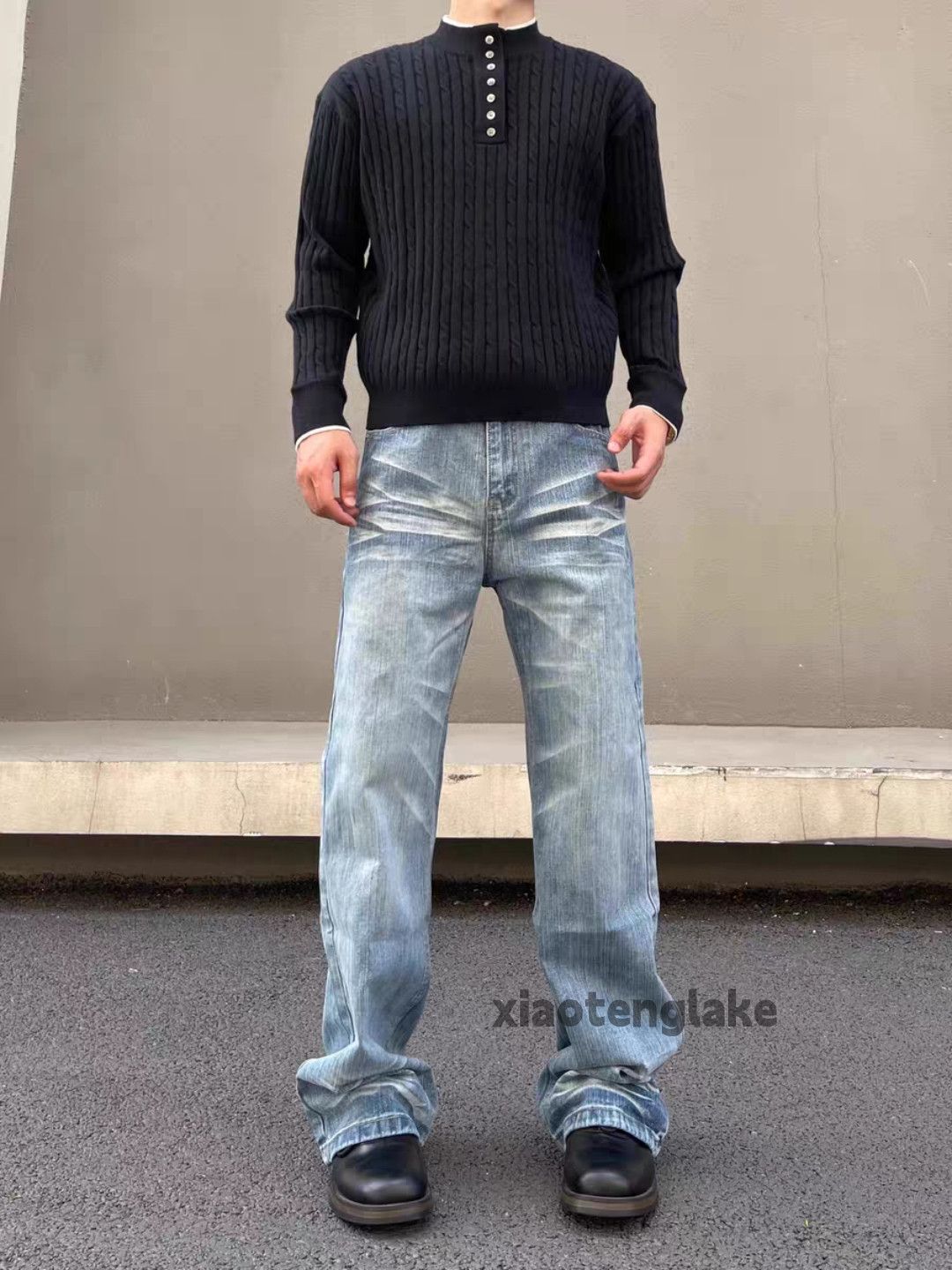 Jean xtl distressed faded punk grunge bootcut flared jeans Size US 26 / EU 42 - 5 Thumbnail