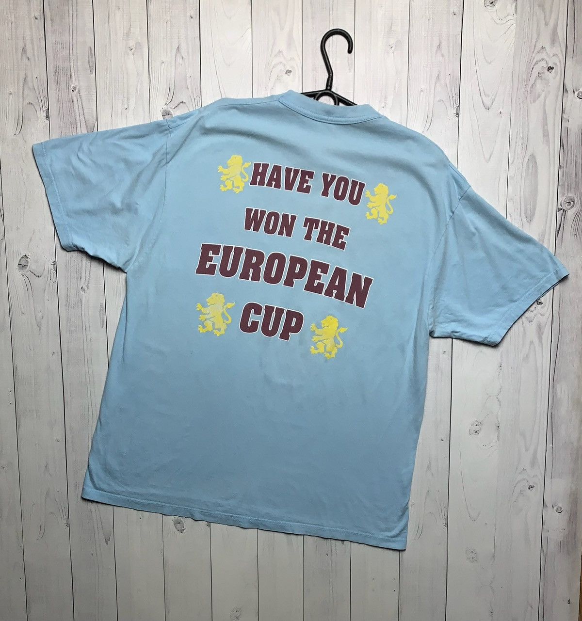 Vintage Vintage Aston villa soccer tee UEFA Champions Cup rare XL Size US XL / EU 56 / 4 - 2 Thumbnail