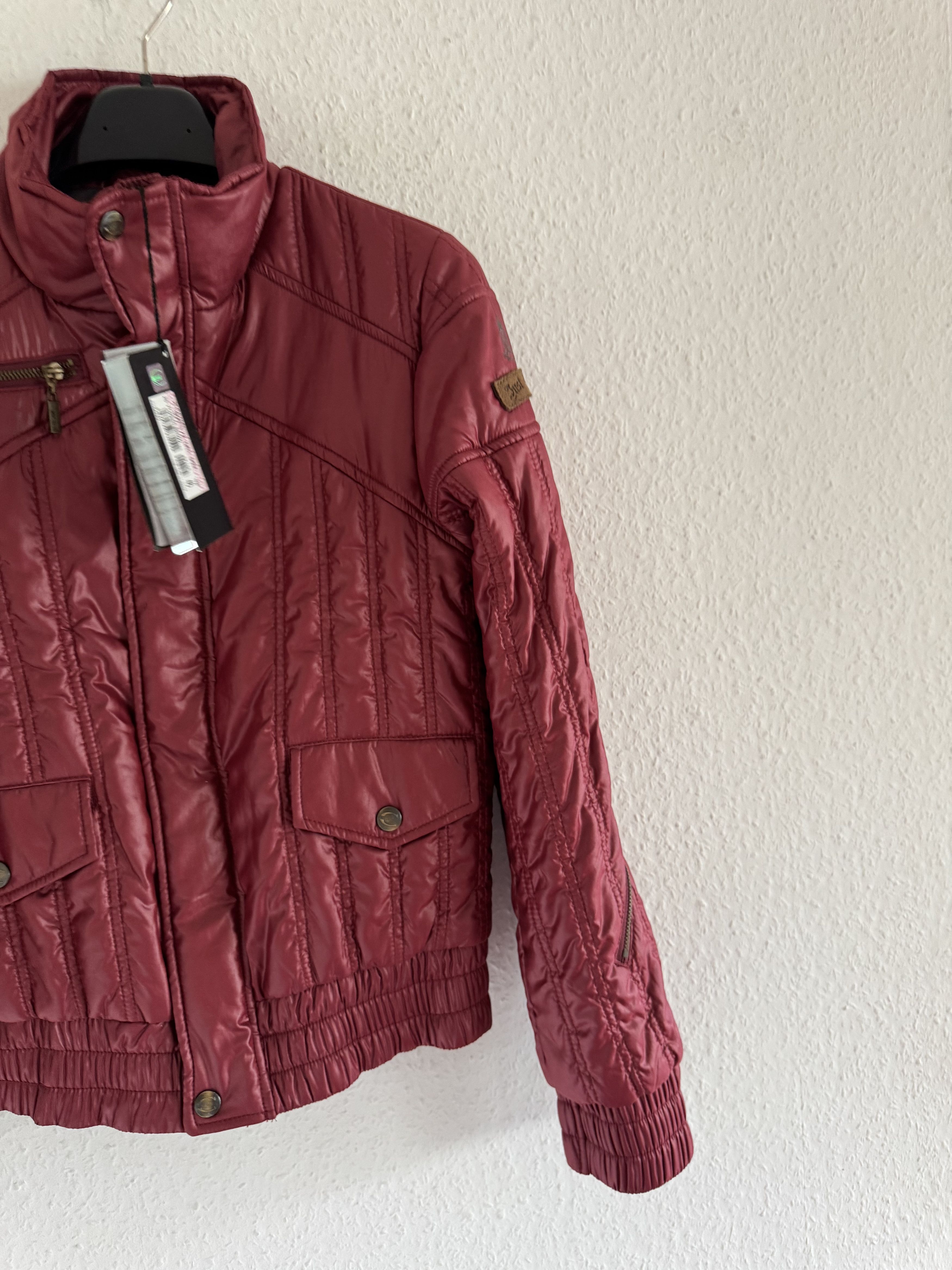 Just Cavalli Glossy Red Down Style Puffer Jacket Size US S / EU 44-46 / 1 - 5 Thumbnail
