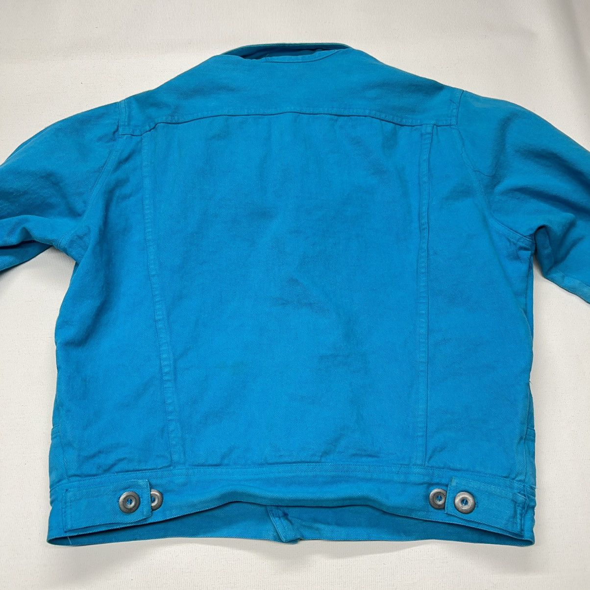 Vintage VTG Garron Jean Jacket Blue Denim Button Dyed Washed Y2K Size M / US 6-8 / IT 42-44 - 15 Thumbnail