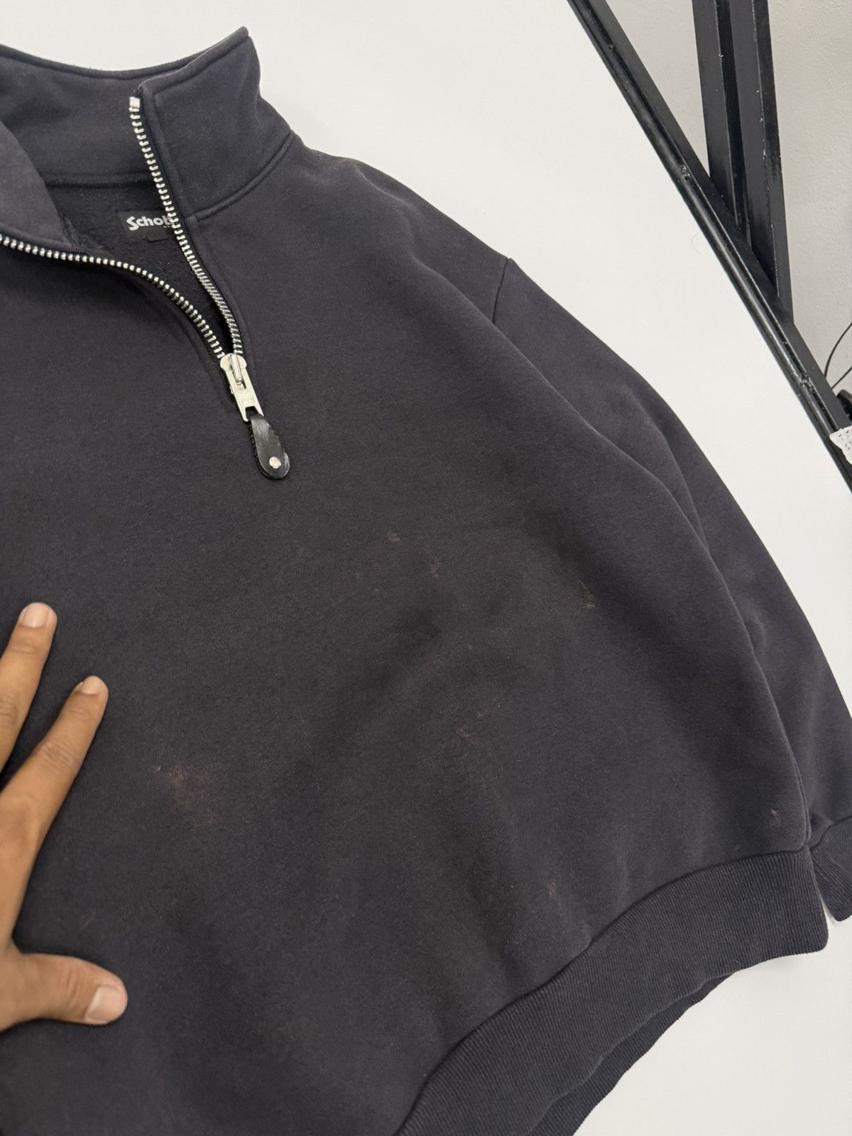 Schott 🔥 SCHOTT N.Y.C Quarter Zip military Distressed Sweatshirt Size US M / EU 48-50 / 2 - 4 Thumbnail