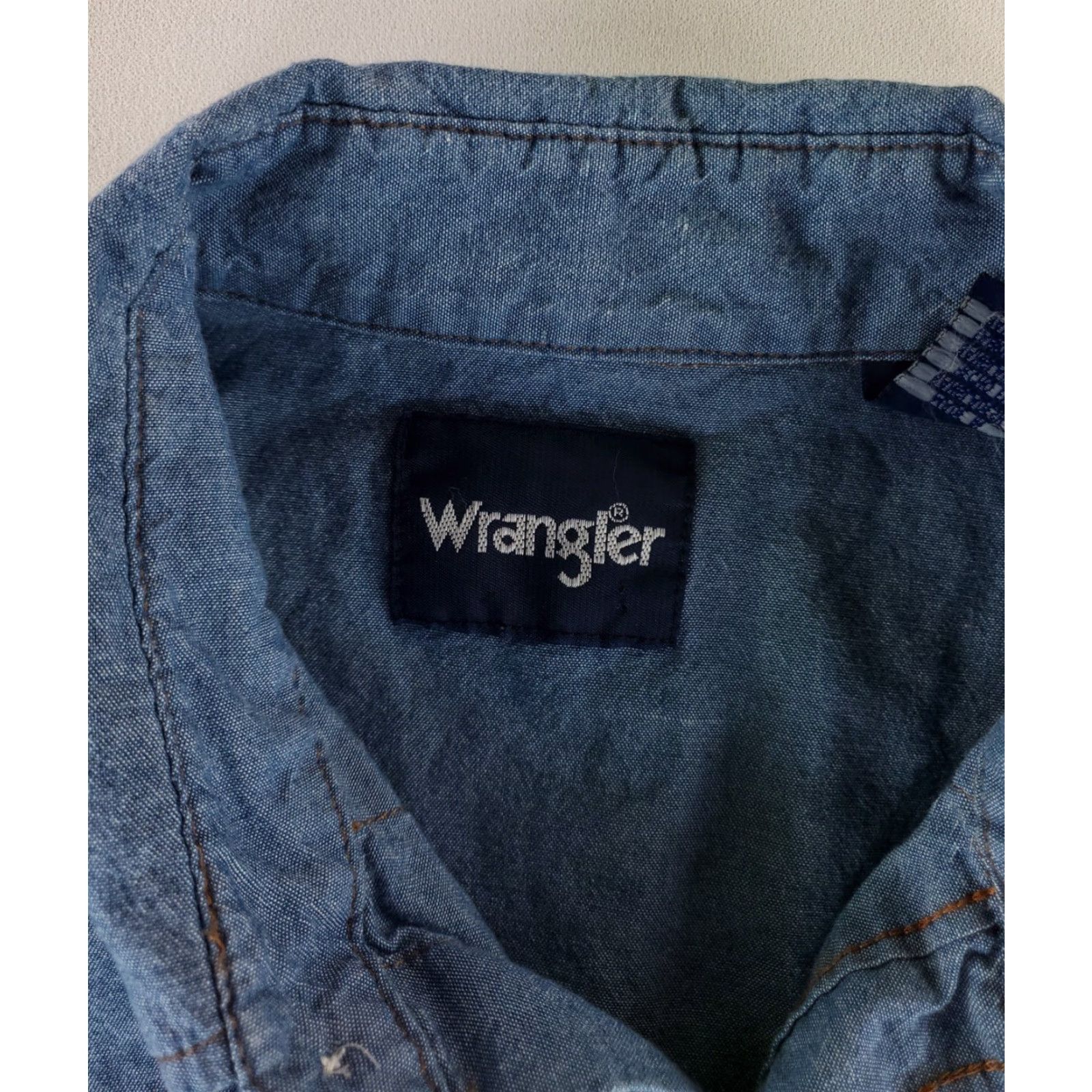 Wrangler Wrangler Shirt Blue Long Sleeve Mens L Denim Pearl Snap Shirt L Mens Blue Long Sleeve Wrangler Pearl Snap Shirt Size US L / EU 52-54 / 3 - 3 Thumbnail