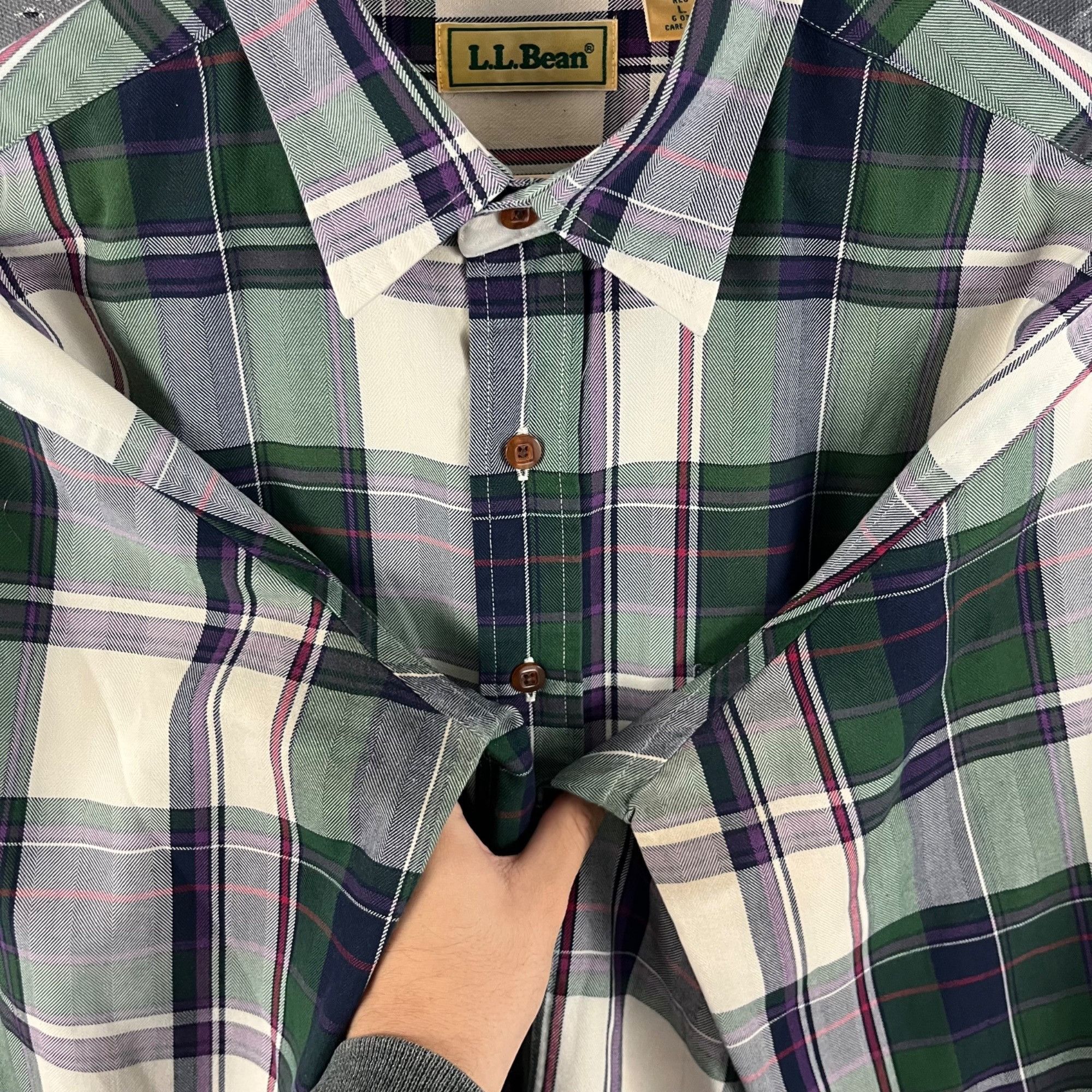 L.L. Bean × Vintage Vintage 90’s LL Bean button shirt Size US XL / EU 56 / 4 - 4 Thumbnail