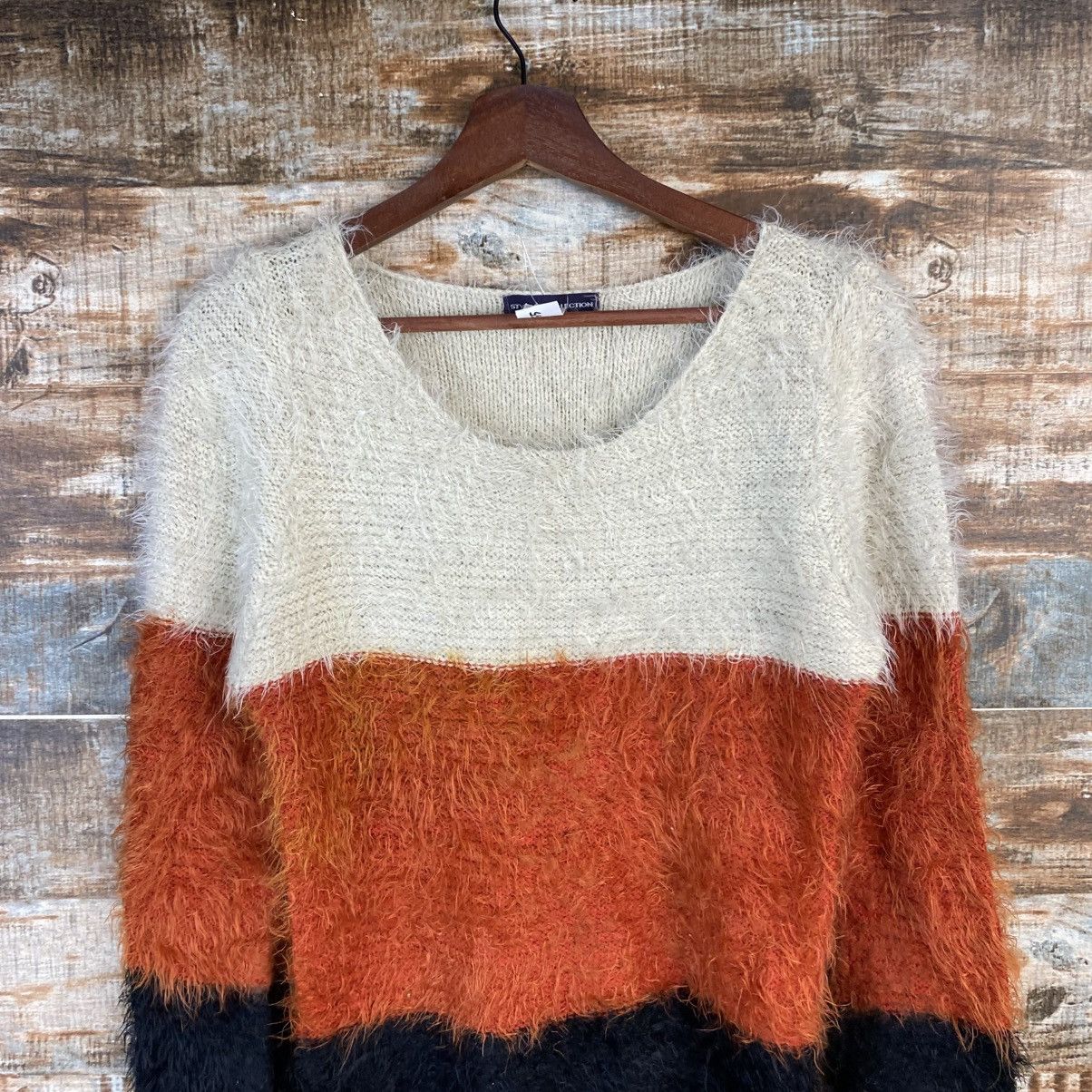 Japanese Brand DL Style Collection Orange shaggy fur mohair Knitwear #C1055 Size M / US 6-8 / IT 42-44 - 5 Thumbnail