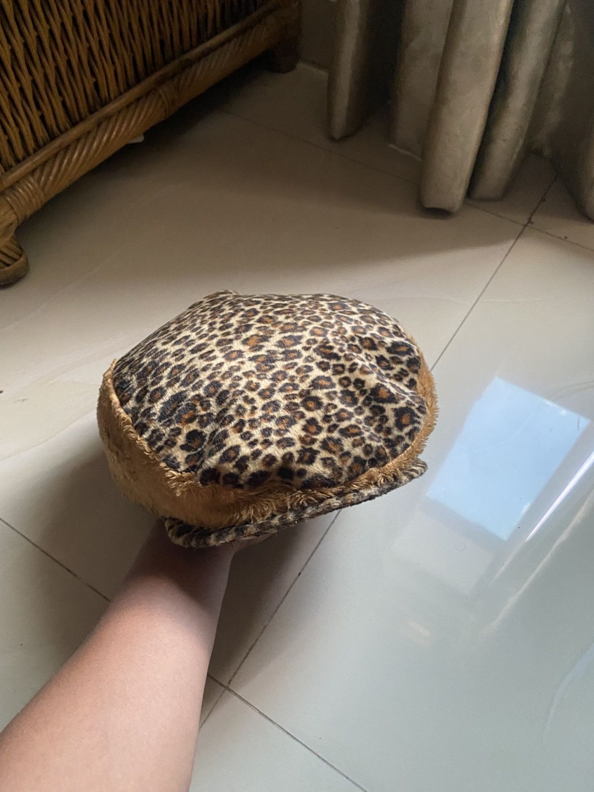 Japanese Brand Vintage Leopard Pattern News Boy Cap Size ONE SIZE - 1 Thumbnail