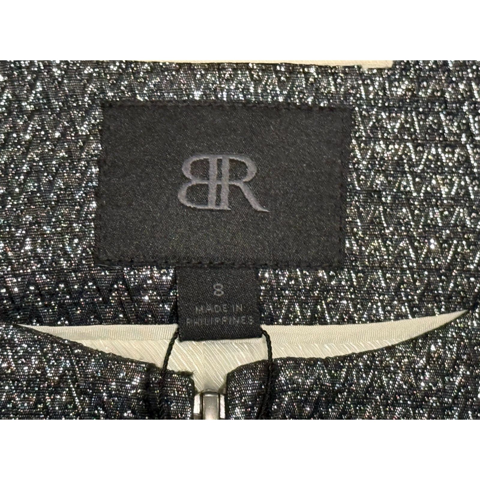 Banana Republic NWT Banana Republic Monogram Metallic Peplum Jacket Office Gray 50 Size M / US 6-8 / IT 42-44 - 4 Thumbnail