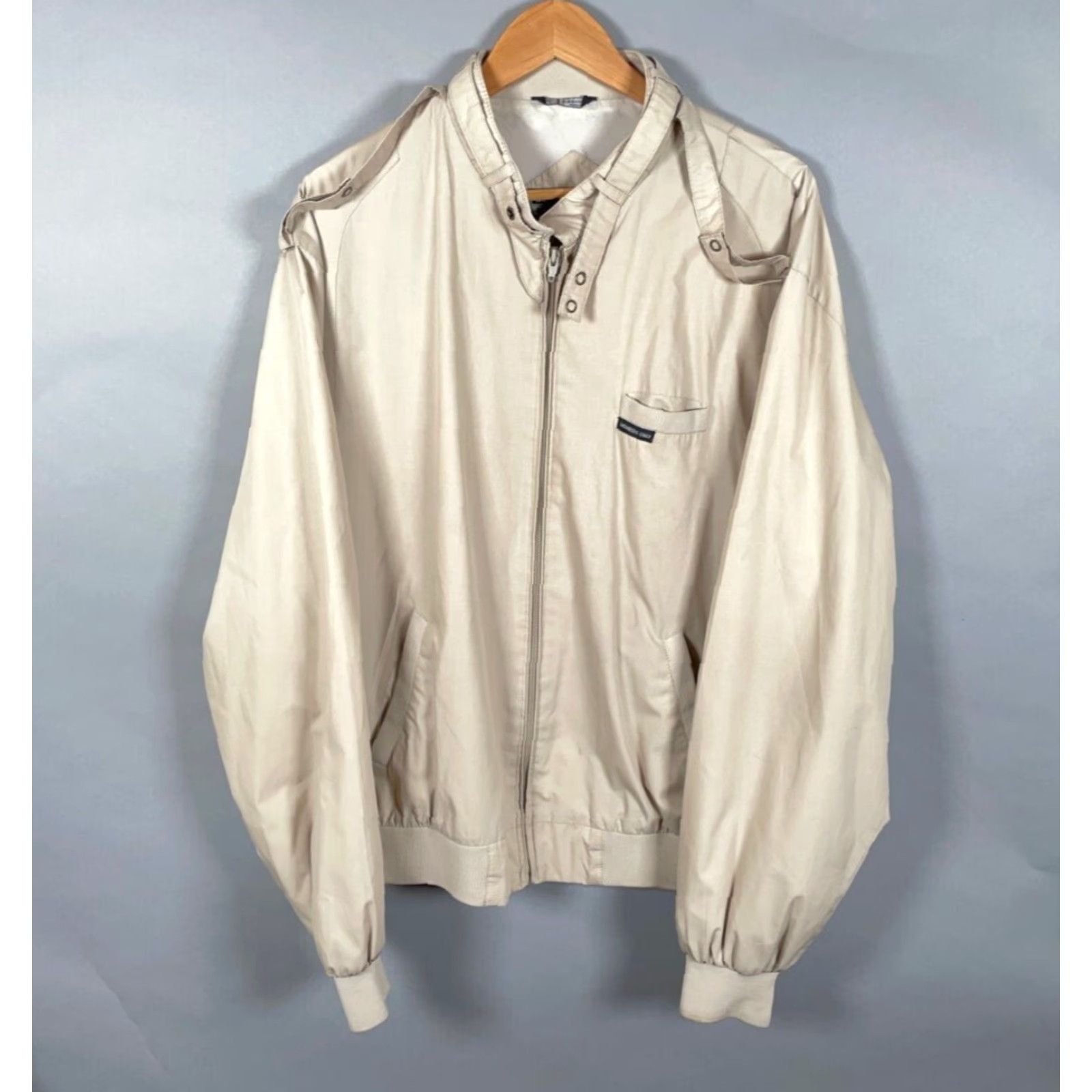 Members Only VTG Members Only Iconic Racer Jacket Adult XL Long Beige Lightweight Size US XL / EU 56 / 4 - 2 Thumbnail