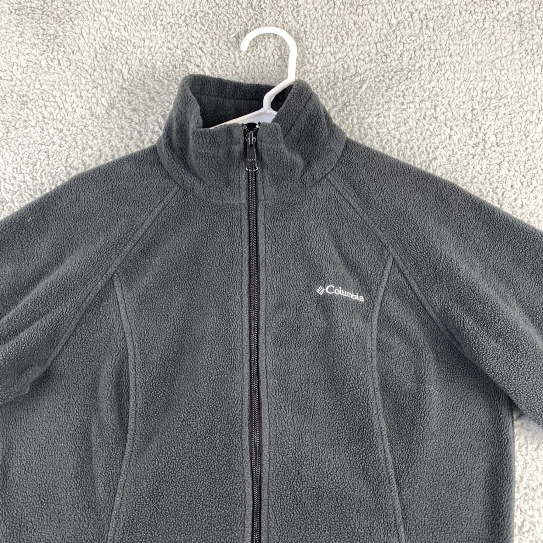 Vintage Columbia Women’s Fleece Full Zip Jacket Dark Gray - Size M / 41-42, Regular, Embroidered Logo, Zipper, Basic Jacket, Short Length, Polyester Size M / US 6-8 / IT 42-44 - 2 Thumbnail