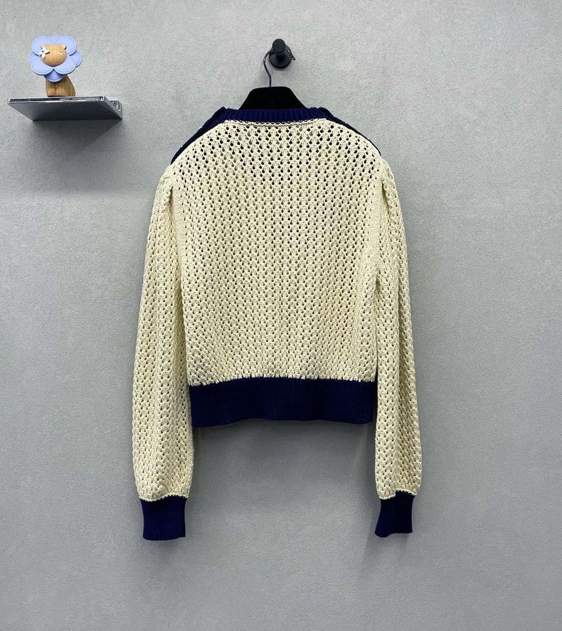 Gucci Gucci Beige mesh knitted sweater 2502-Nextarrow Size US S / EU 44-46 / 1 - 3 Thumbnail