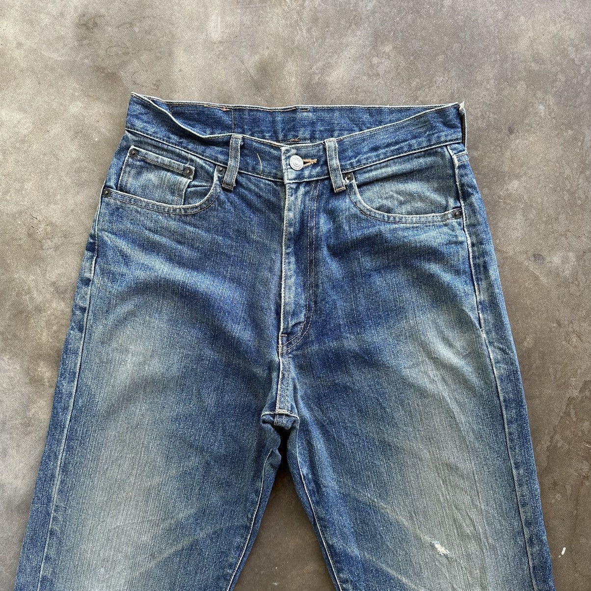 Japanese Brand Vintage Japanese Distressed Faded Denim Jean Pant W29 Size US 29 - 4 Thumbnail