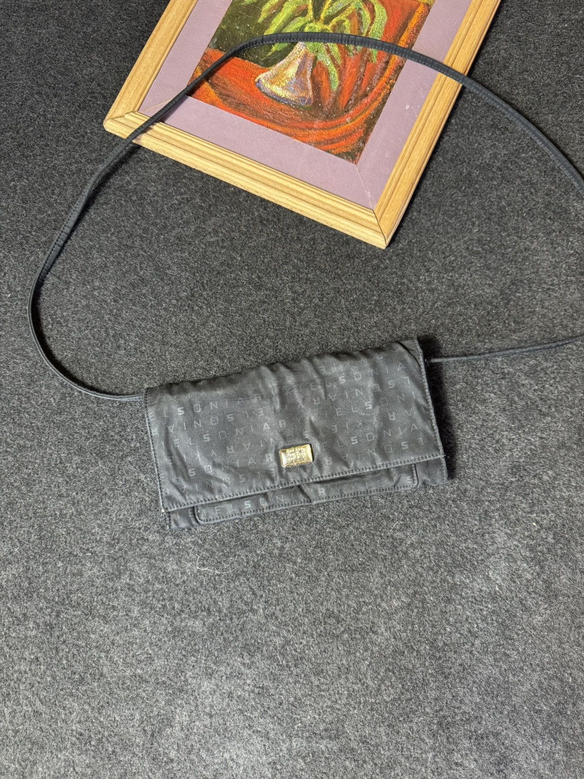 Vintage Sonia Rykiel Luxury Designer Mini Bag in Black, Women's