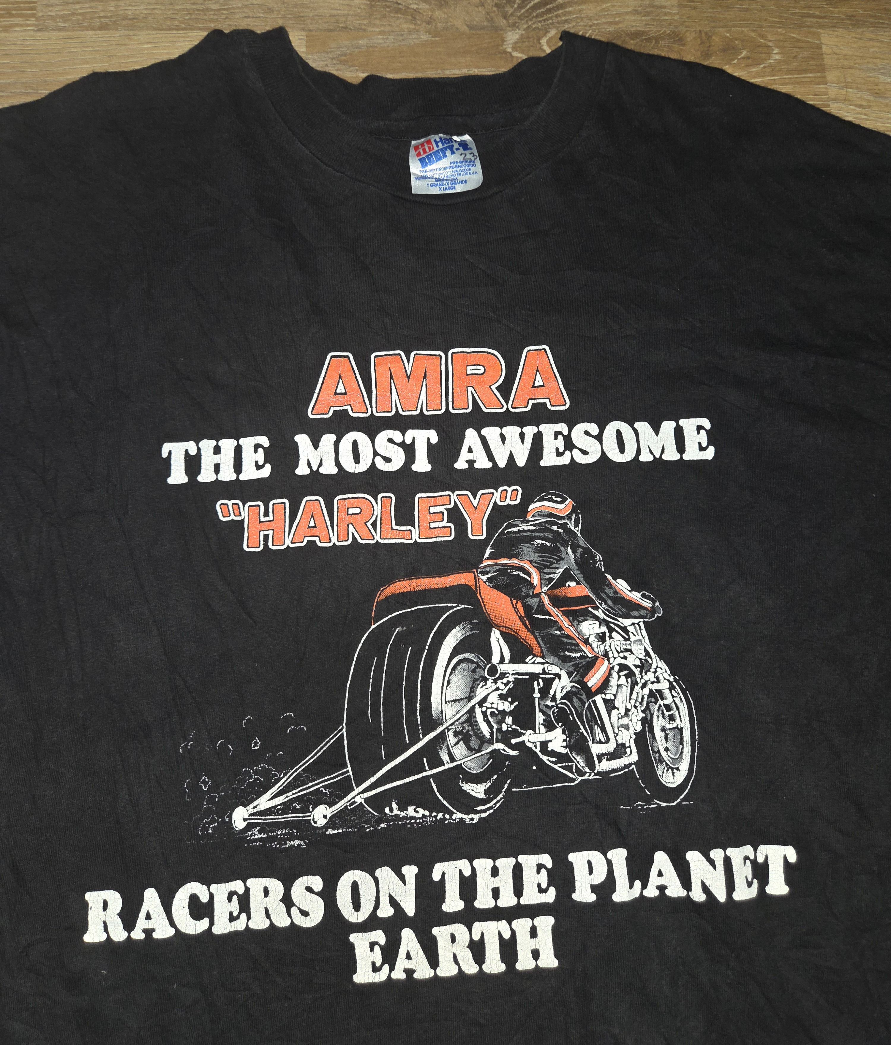 Harley Davidson Vintage 90s American Motorcycle Racing AMRA Harley HD Shirt Size US XL / EU 56 / 4 - 4 Thumbnail