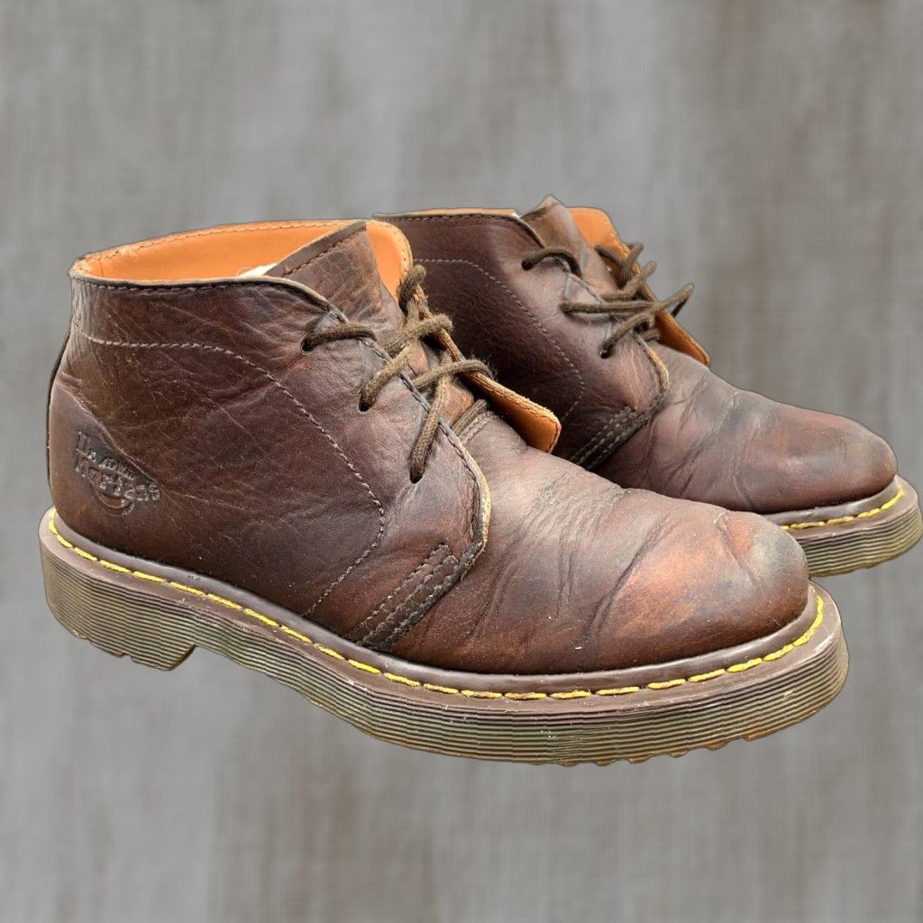 Dr. Martens Dr. Martens Chukka Boots Men 8 US Leather Dark Brown Lace Up Mid Top Casual Boots Size US M / EU 48-50 / 2 - 1 Thumbnail