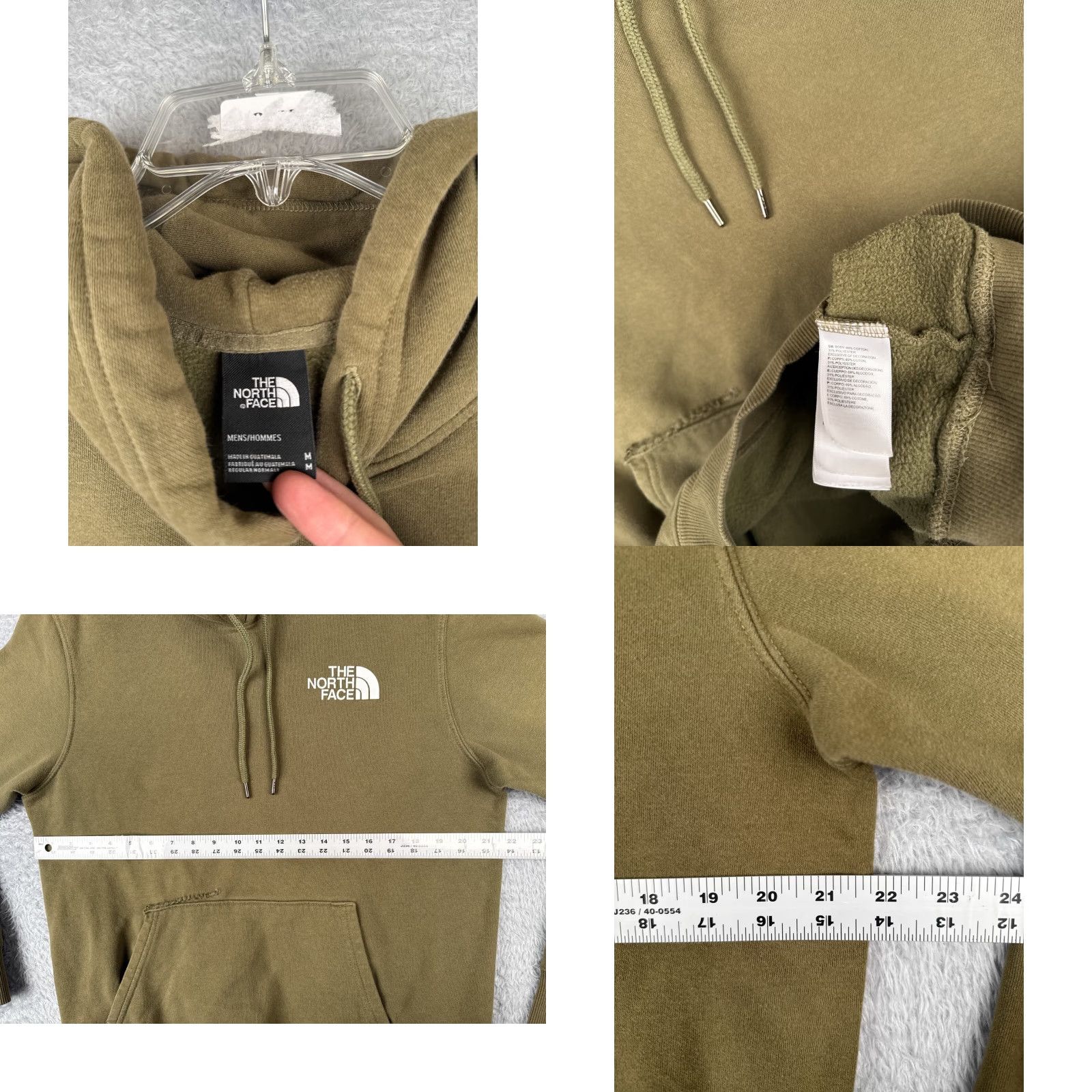 The North Face The North Face Hoodie Adult M Green Pullover Jersey Cotton Blend Logo Pockets All Seasons Hooded Size US M / EU 48-50 / 2 - 8 Thumbnail