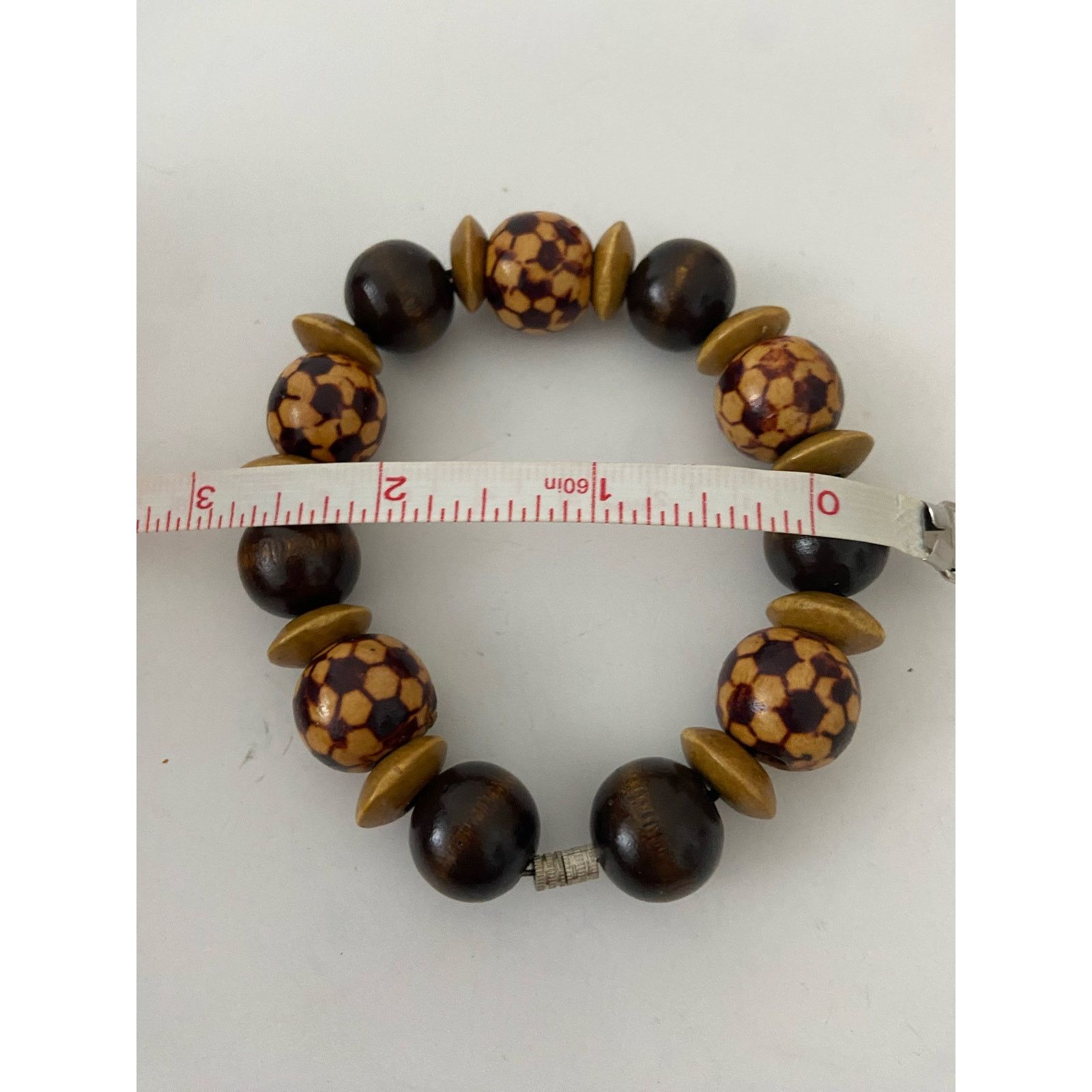 Vintage Vintage wooden bead bracelet Size ONE SIZE - 4 Thumbnail