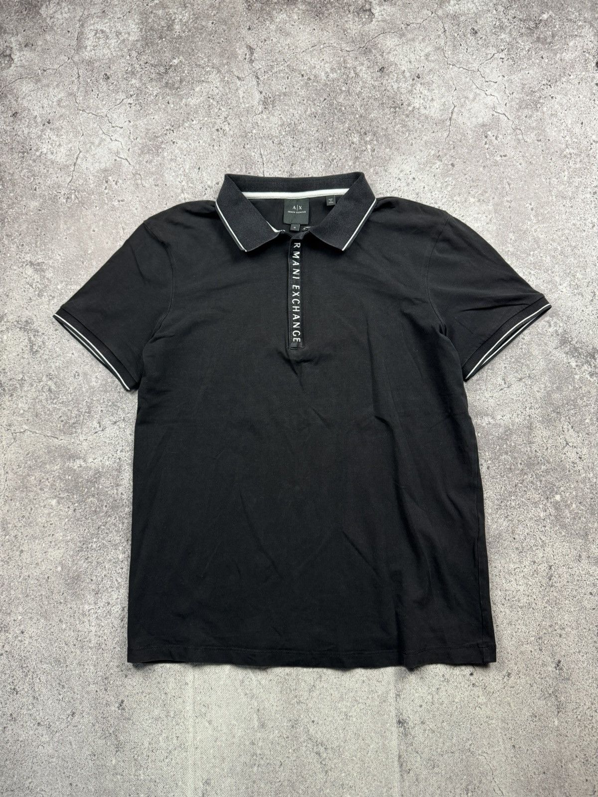Armani Exchange Vintage Armani Exchange Y2K Half Zip Polo Faded Japanesse Size US M / EU 48-50 / 2 - 1 Thumbnail